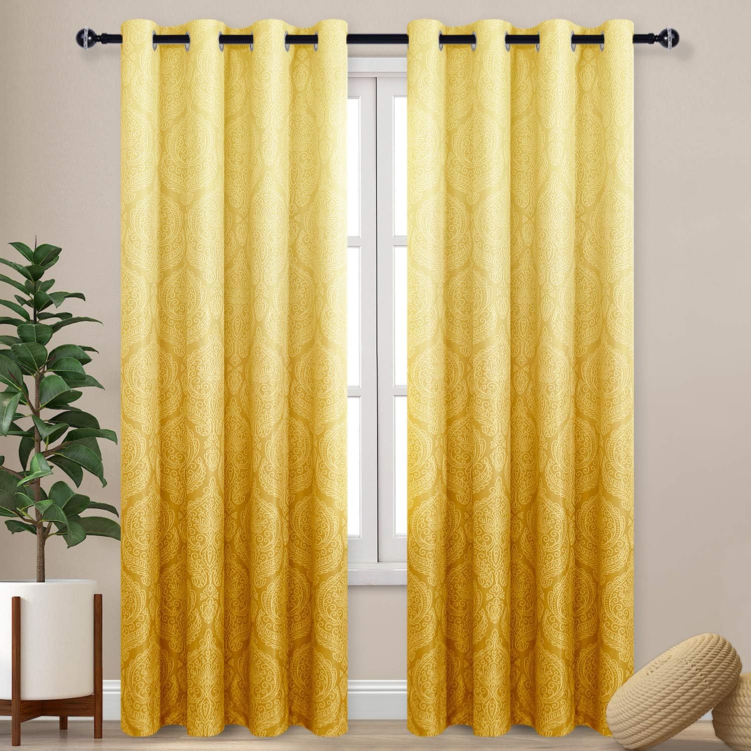 Custom Curtains: Ombre Blackout Curtains, Set of 2 Panels