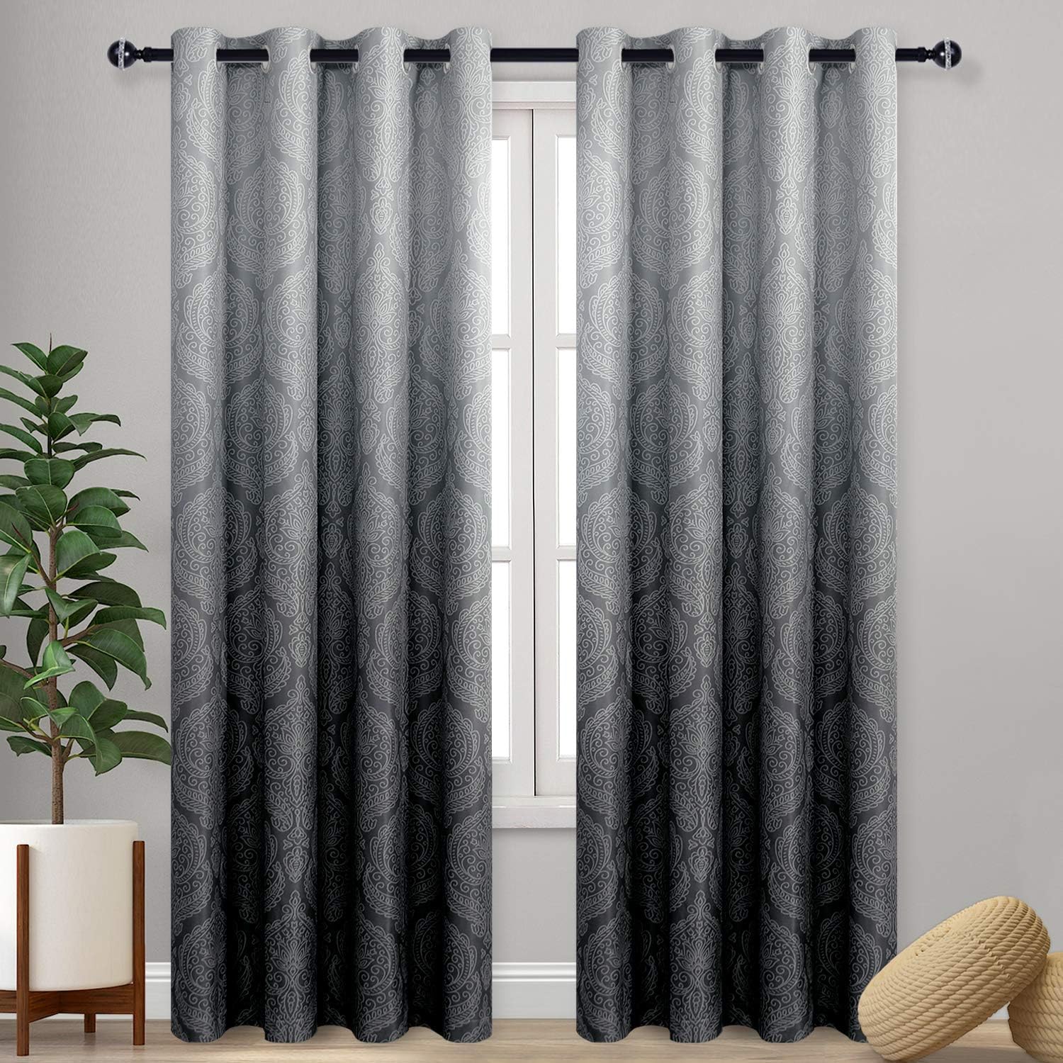 Custom Curtains: Ombre Blackout Curtains, Set of 2 Panels