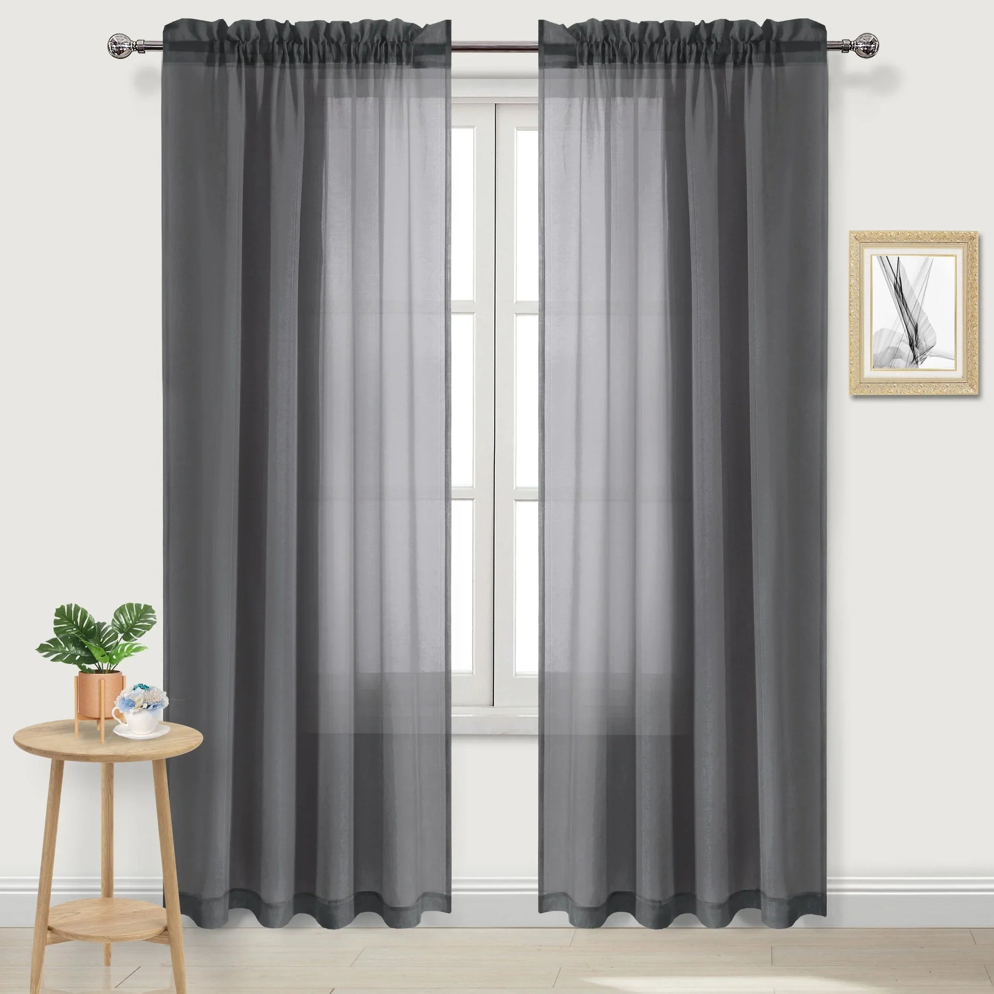 DWCN Rod Pocket Sheer Curtains - DWCN Official