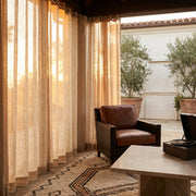 Linen Sheer Solid Outdoor Curtains