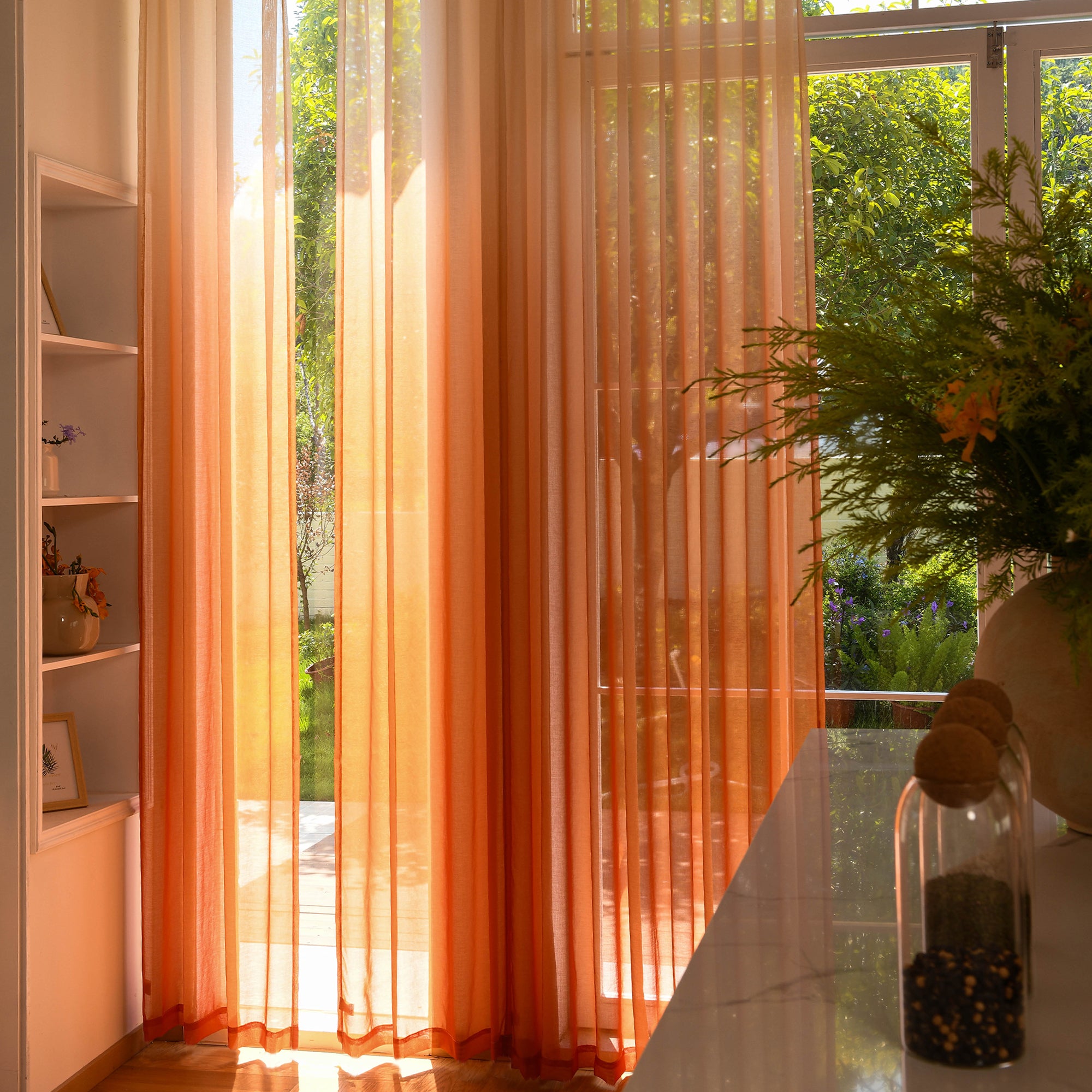 Custom Curtains: Vertical Ombre Sheer Curtain, Set of 2 Panels