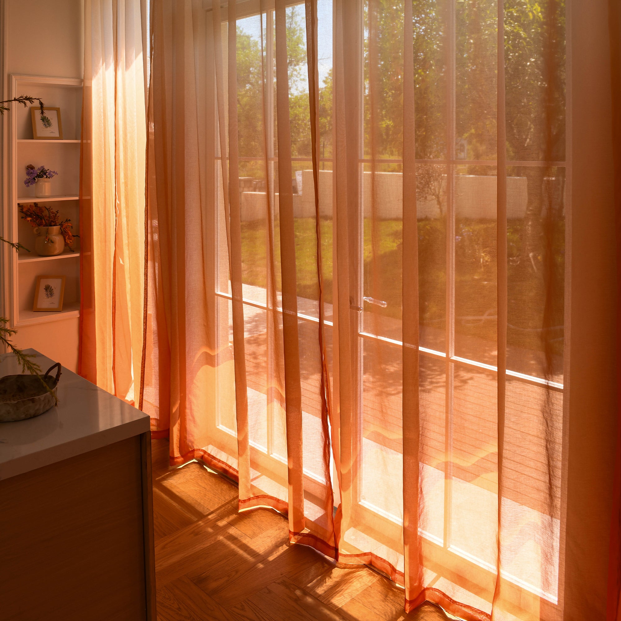 Custom Curtains: Vertical Ombre Sheer Curtain, Set of 2 Panels