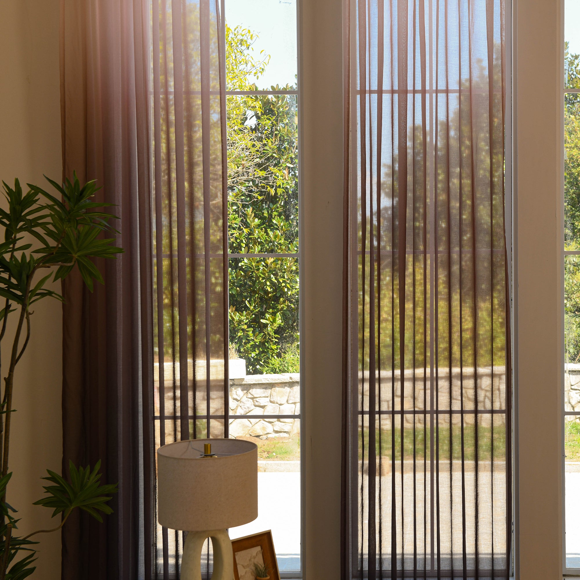 Custom Curtains: Vertical Ombre Sheer Curtain, Set of 2 Panels