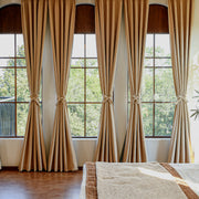 Custom Luxury Silk-Fiber Blackout Curtains