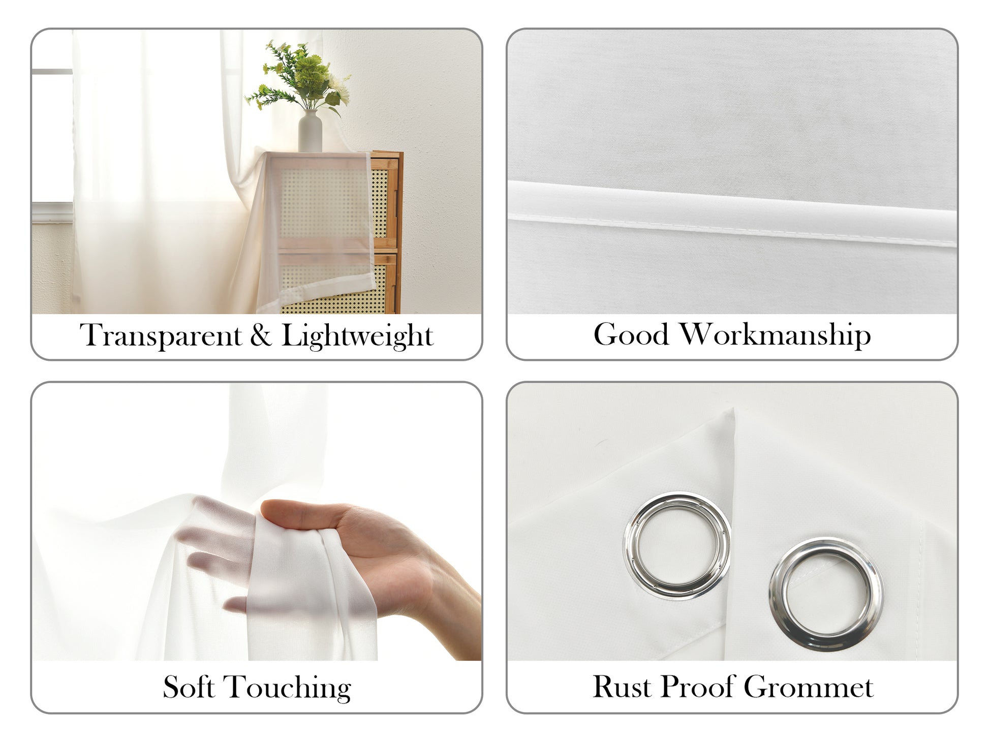 Custom Privacy Pet Chiffon Sheer Curtains by DWCN Official featuring lightweight, semi-transparent fabric with pet-friendly design.