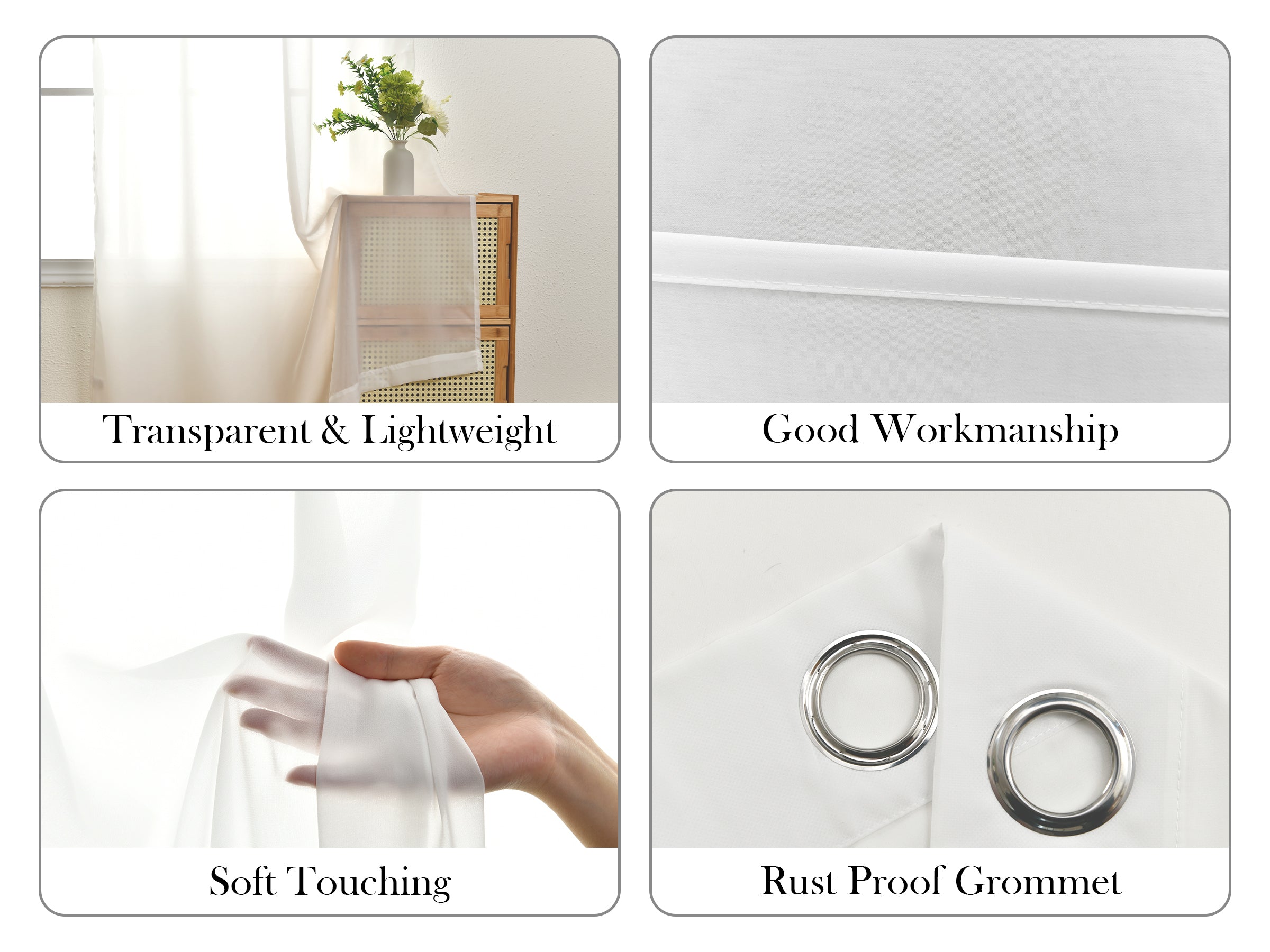 Custom Privacy Pet Chiffon Sheer Curtains by DWCN Official featuring lightweight, semi-transparent fabric with pet-friendly design.