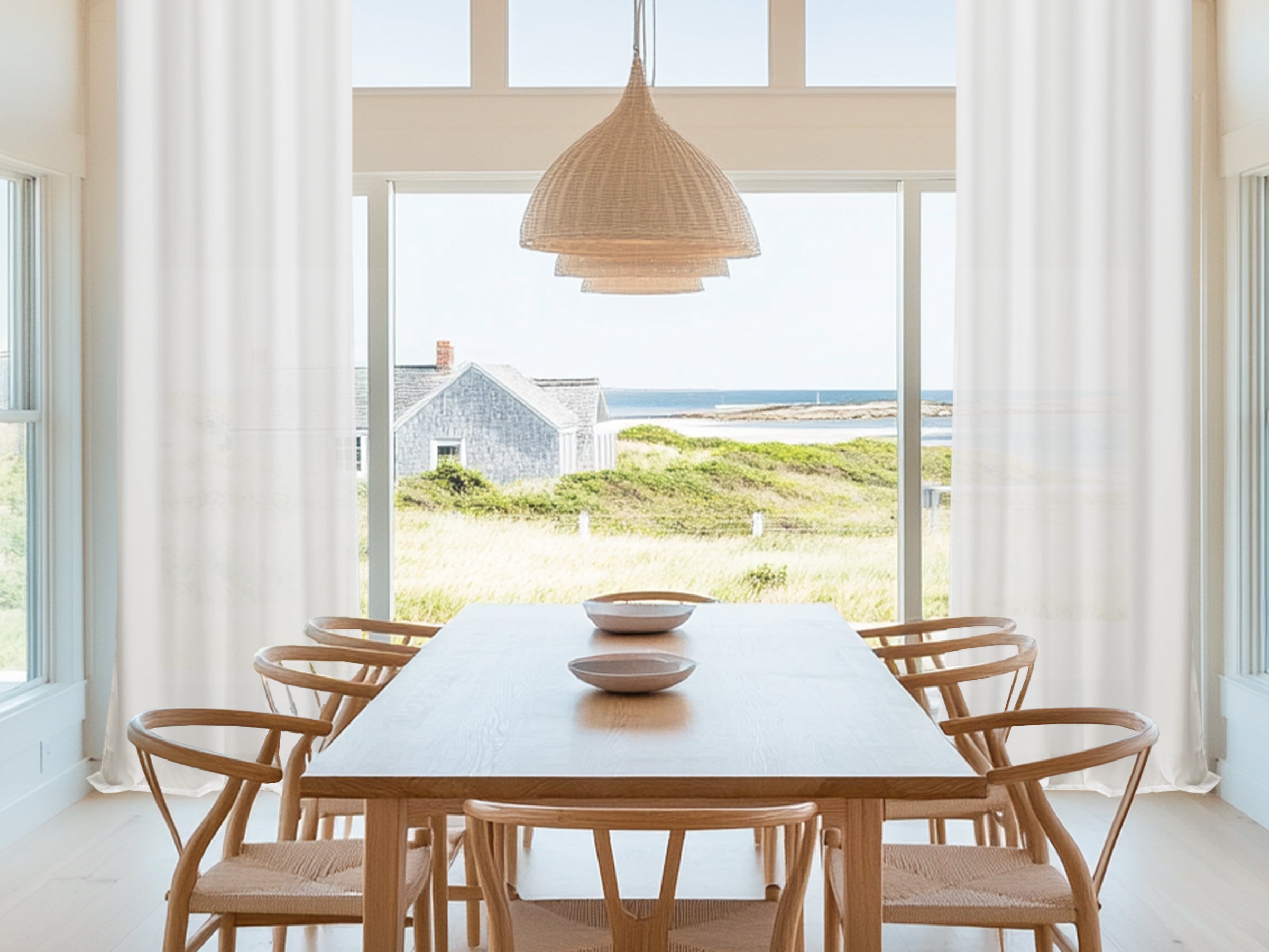 Light-filtering DWCN Official custom privacy pet chiffon sheer curtains hanging in a window with soft natural light.