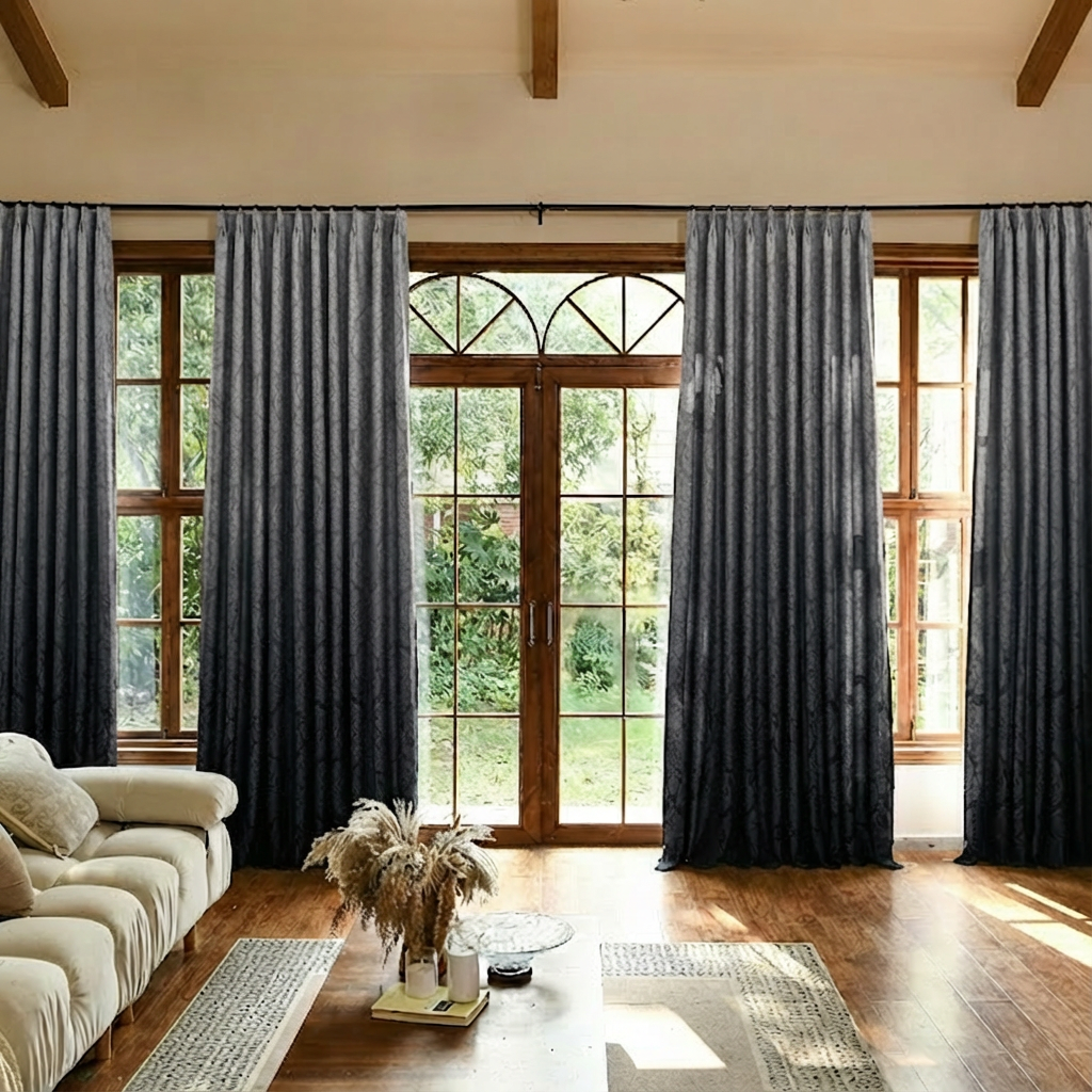Custom Luxury Silk-Fiber Ombre Blackout Curtains