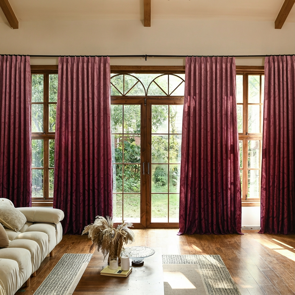 Custom Luxury Silk-Fiber Ombre Blackout Curtains