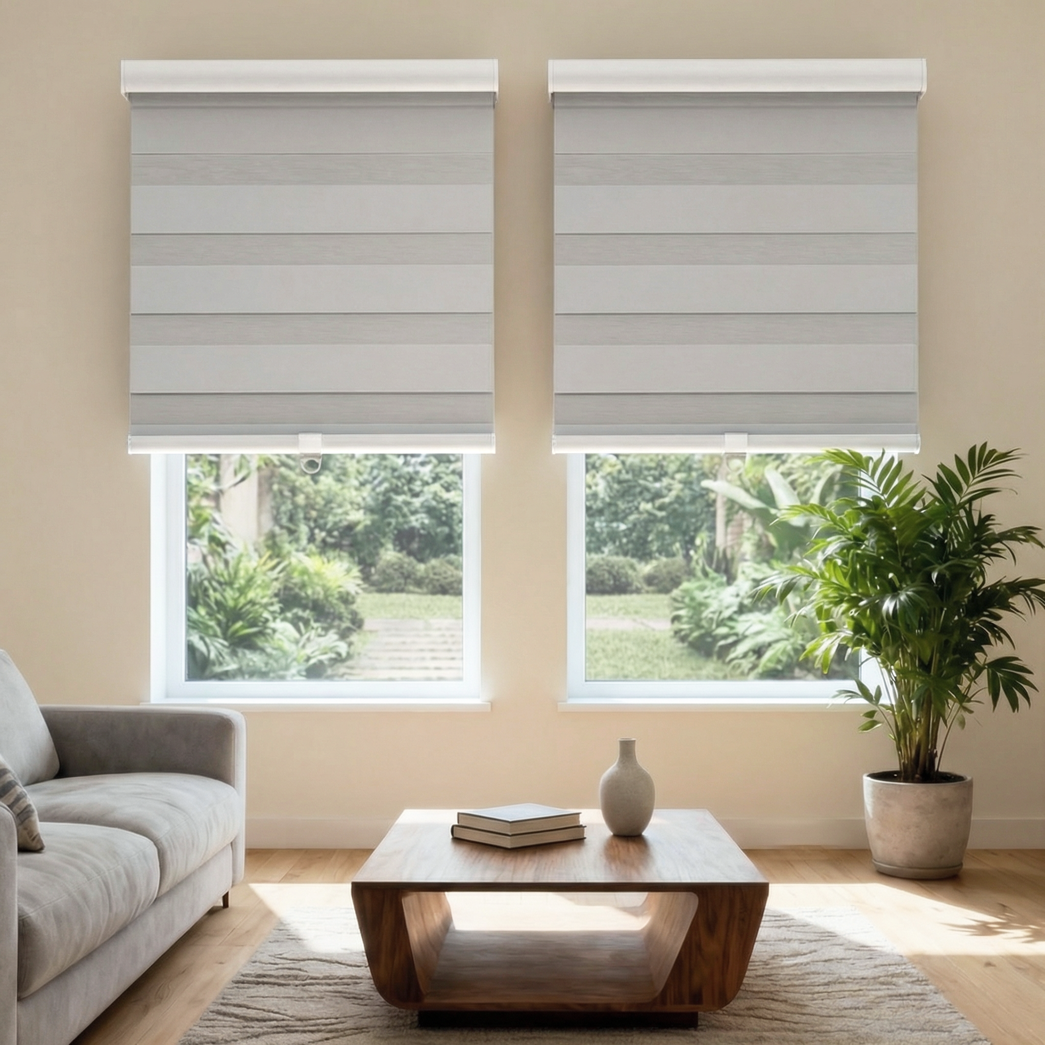 Dove Blackout Zebra Shade Cordless