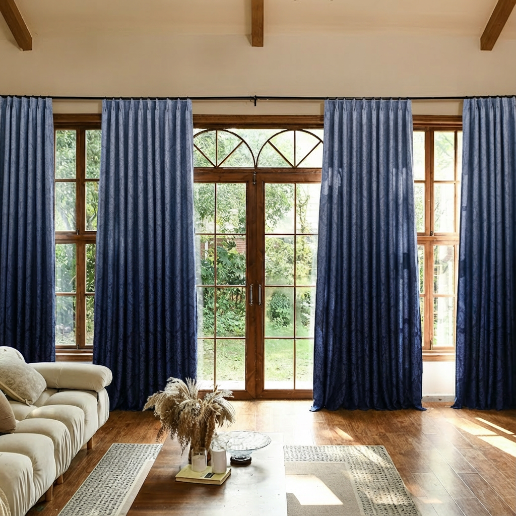 Custom Luxury Silk-Fiber Ombre Blackout Curtains