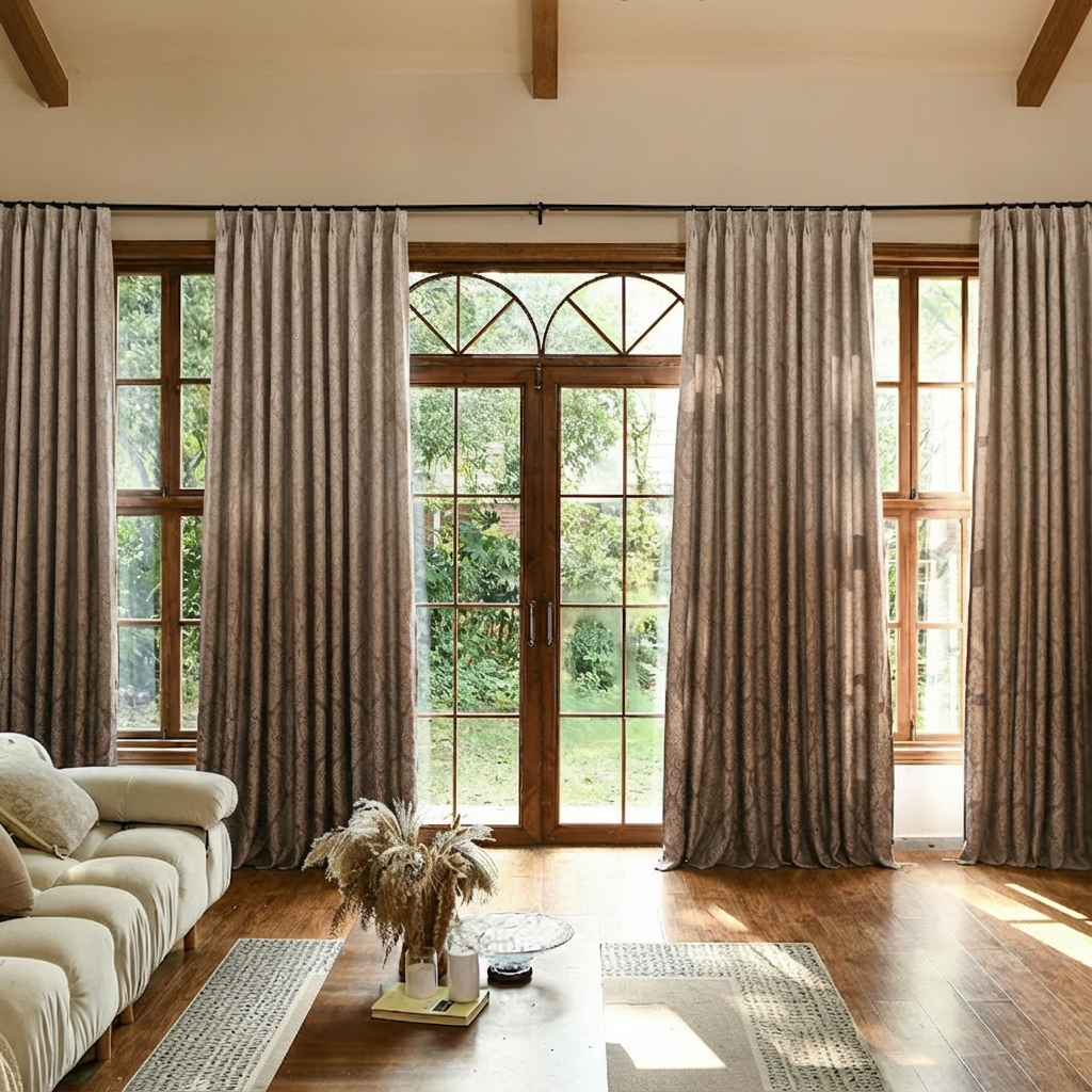 Custom Luxury Silk-Fiber Ombre Blackout Curtains