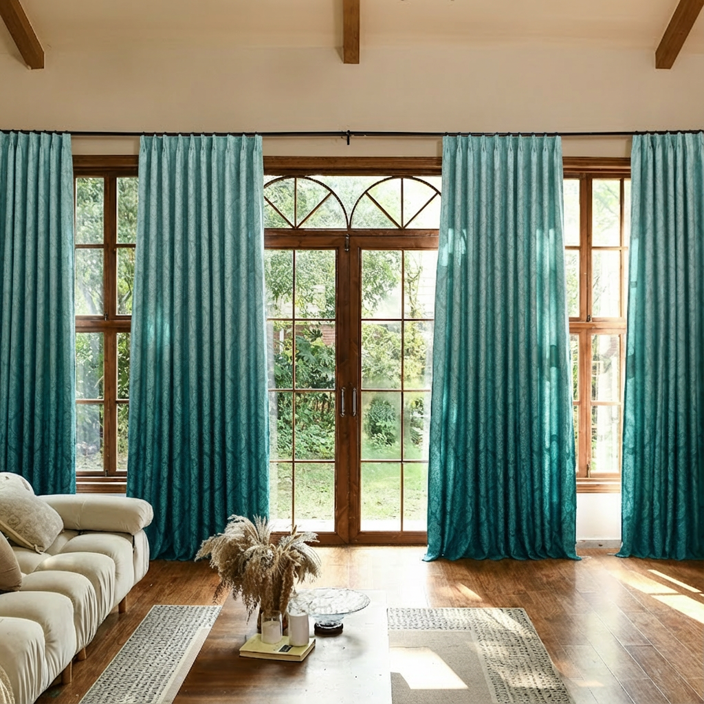 Custom Luxury Silk-Fiber Ombre Blackout Curtains