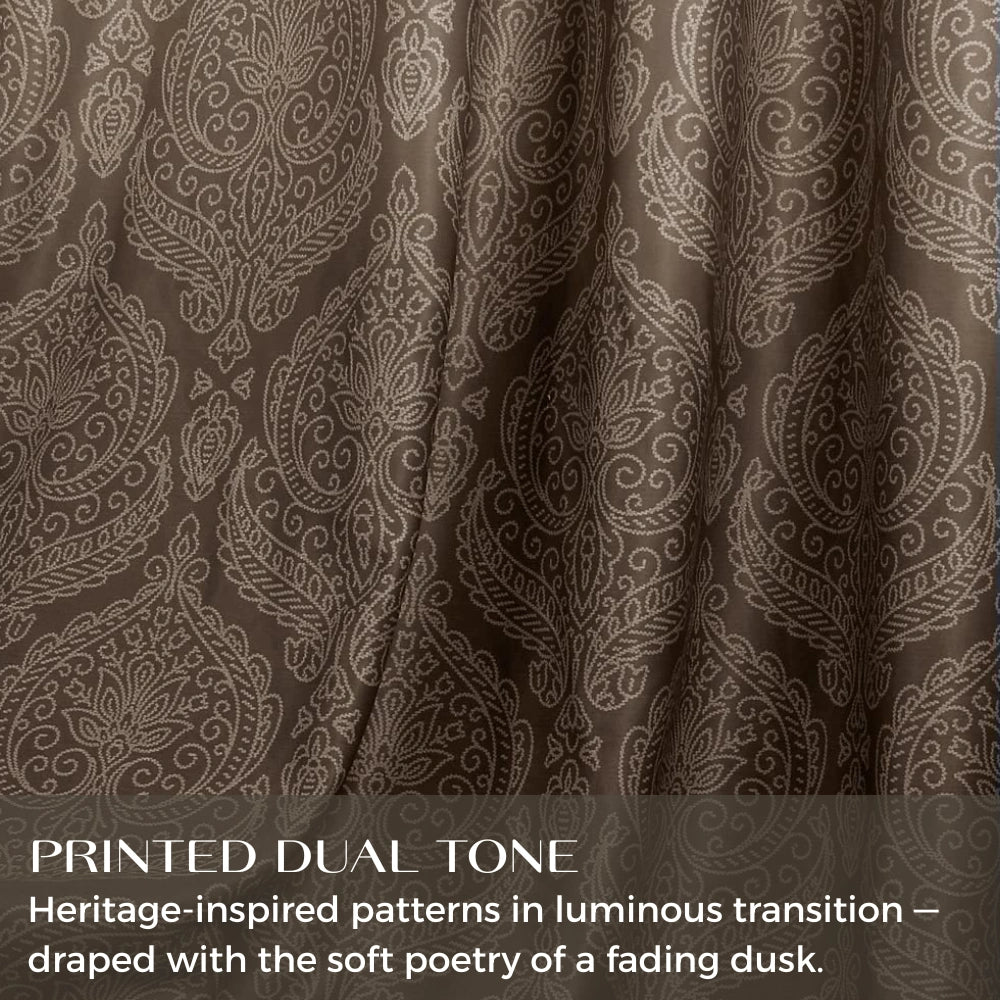 Custom luxury silk-fiber blackout curtains with pencil pleat top, featuring an elegant ombre black design by DWCN Official.