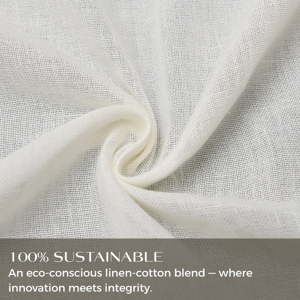 Calliope Cream Linen Voile Curtain