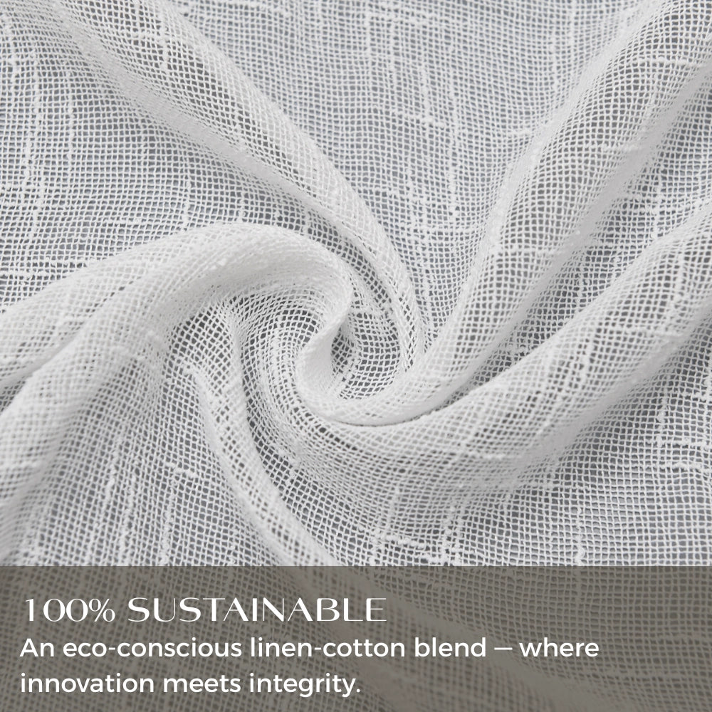 Eos Ivory Veil Linen Sheer Curtain