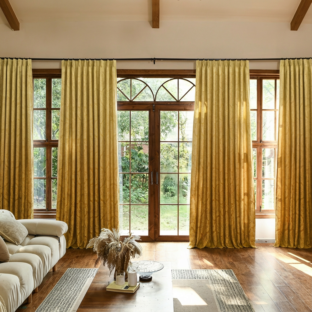 Custom Luxury Silk-Fiber Ombre Blackout Curtains