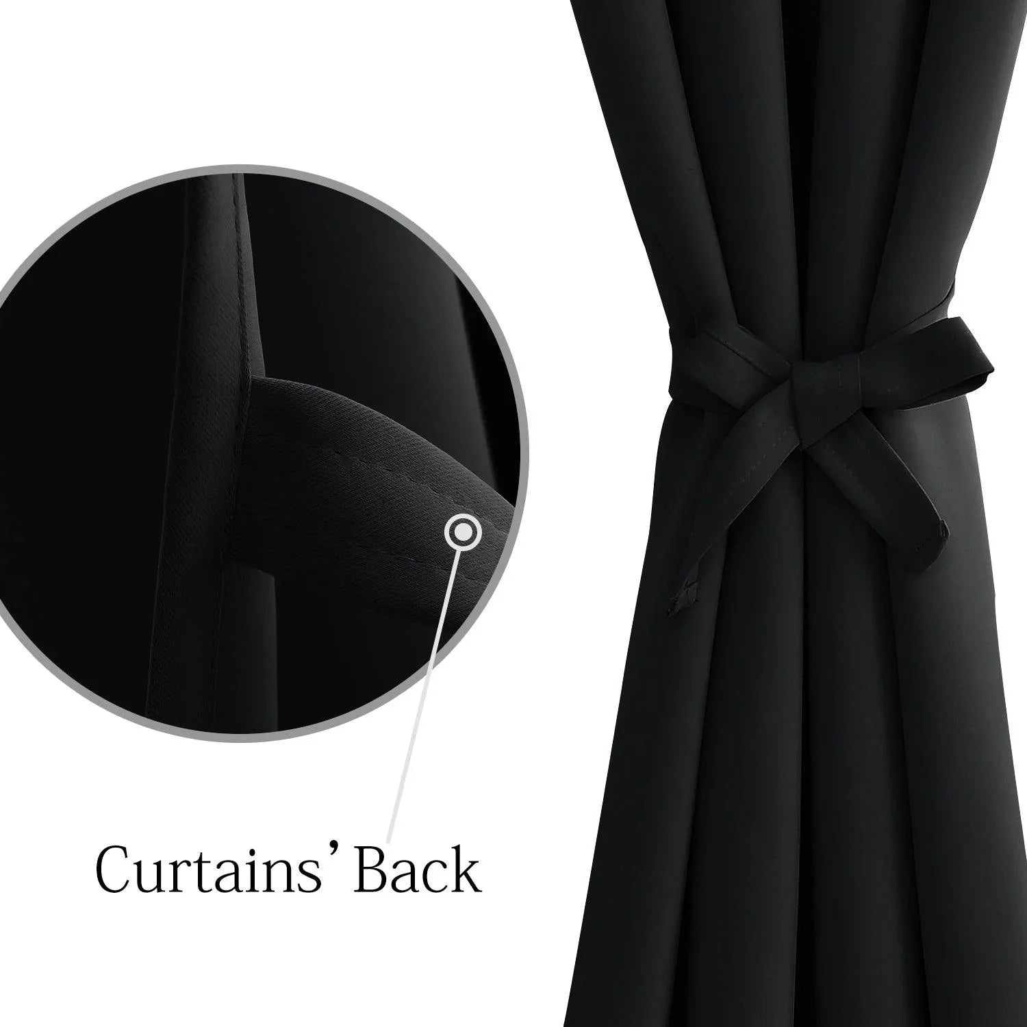 DWCN Grommet Blackout Curtains with Tiebacks - DWCN Official