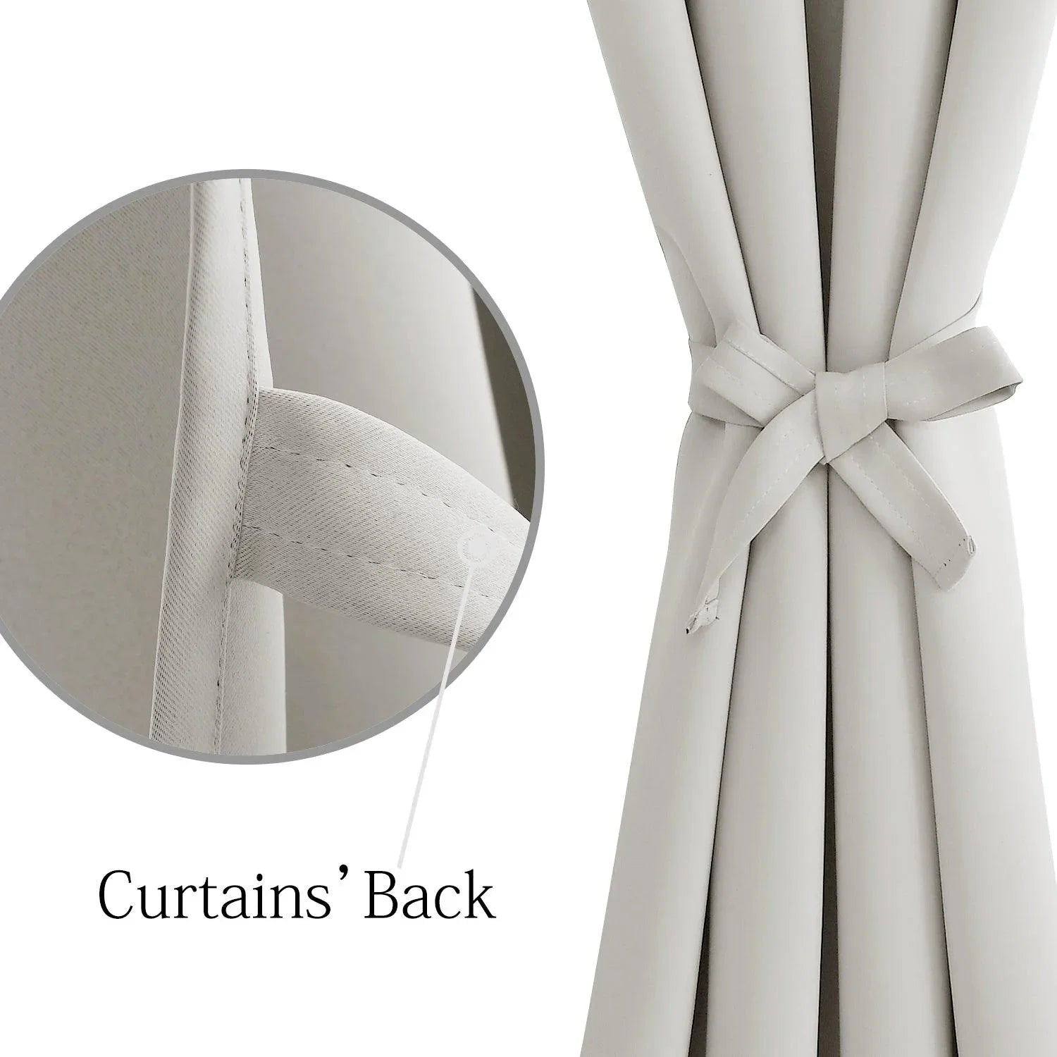 DWCN Grommet Blackout Curtains with Tiebacks - DWCN Official