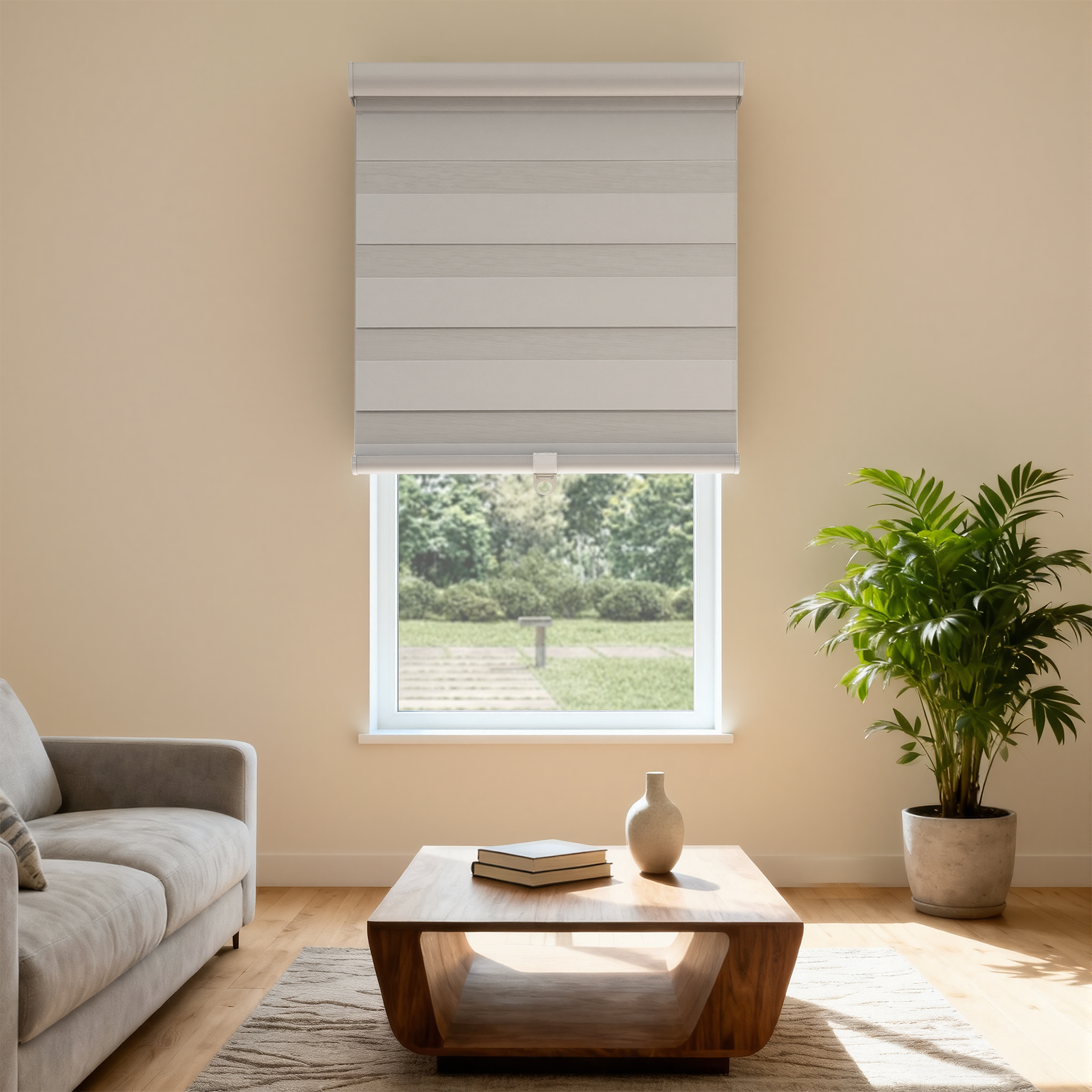 Dove Blackout Zebra Shade Cordless