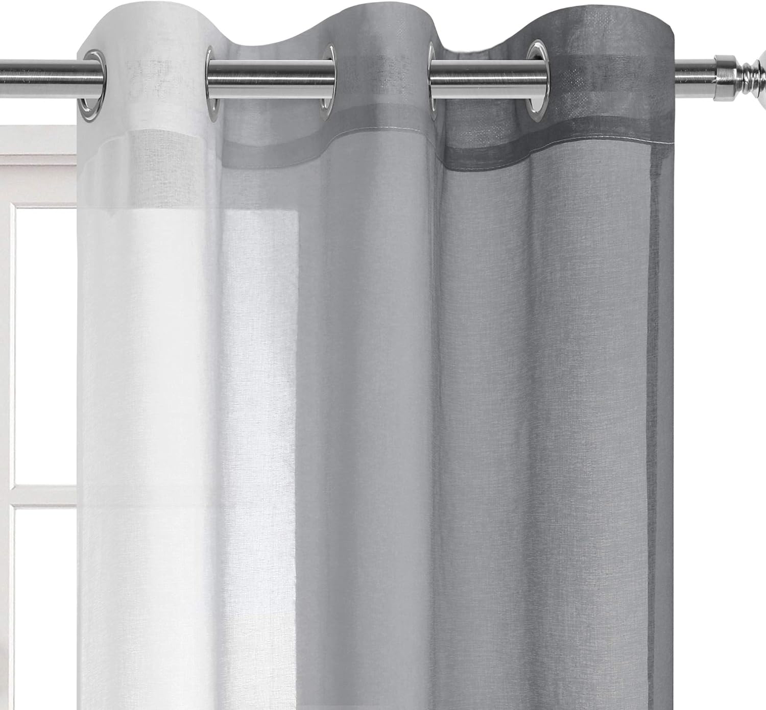 Custom Curtains: Ombre Sheer Curtains, Set of 2 Panels