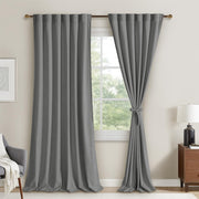 DWCN Velvet Curtains, 2 Panels - Rod Pocket and Back Tab