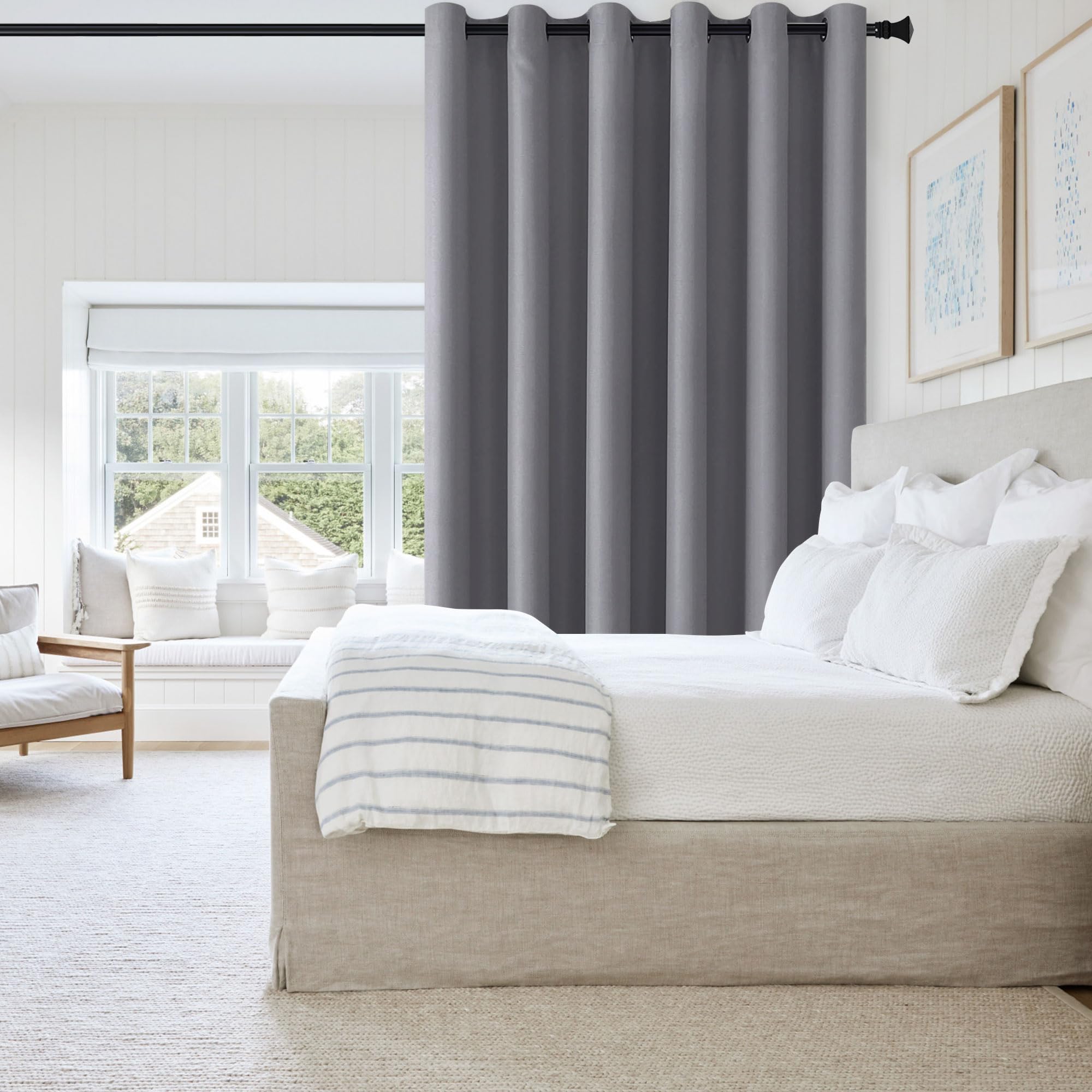Room Divider Blackout Curtain, 1 Grommet Curtain Panel