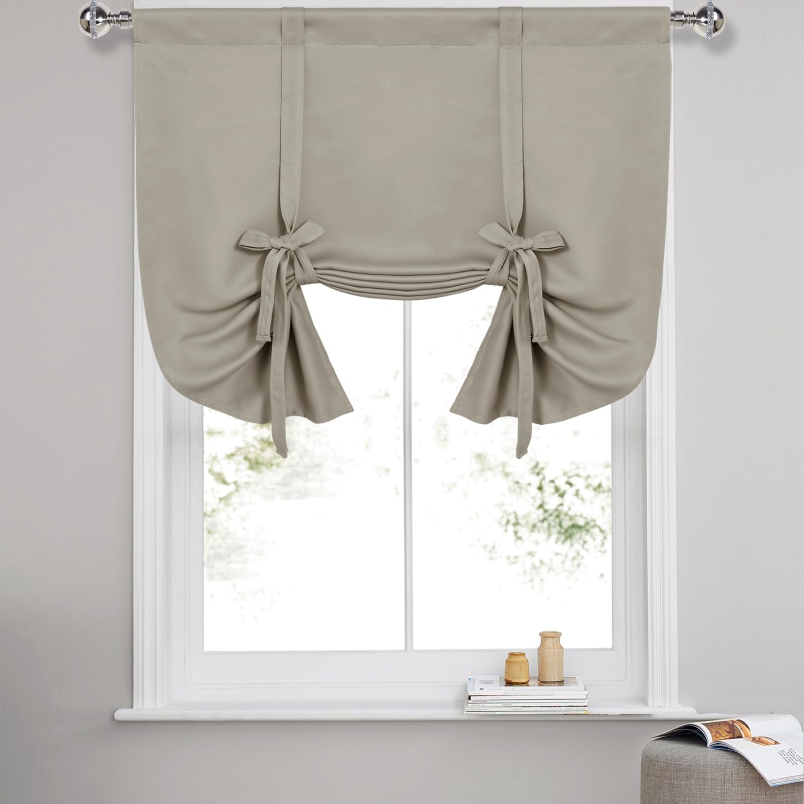 DWCN Tie Up Blackout Curtains for Kitchen