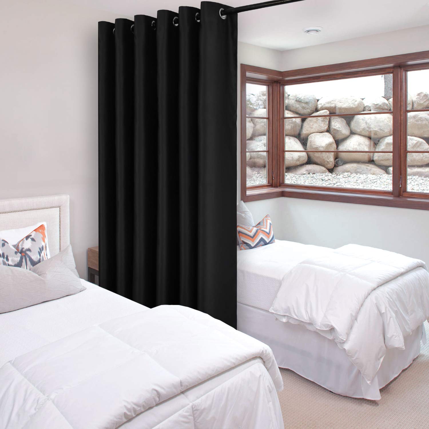 Room Divider Blackout Curtain, 1 Grommet Curtain Panel