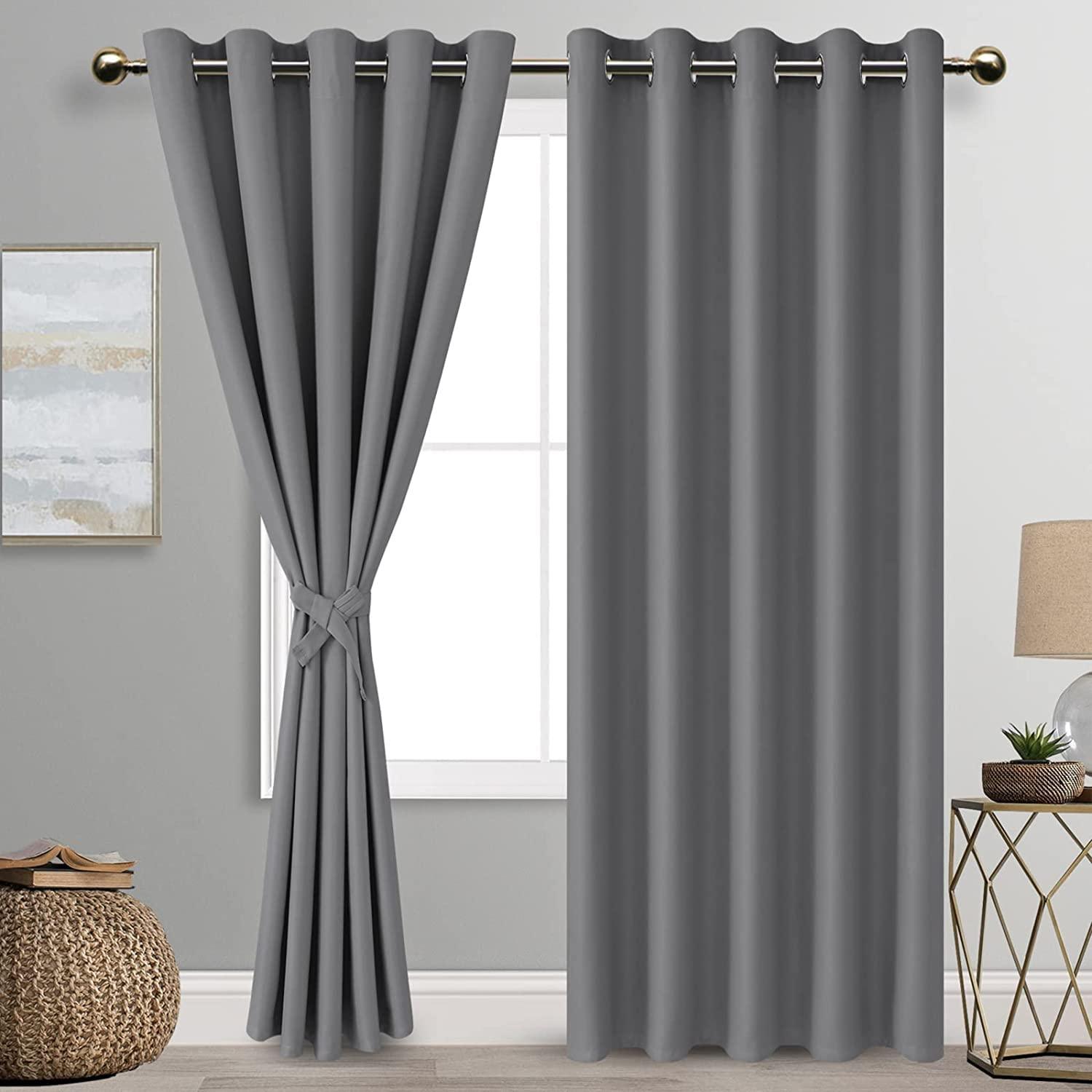 DWCN Grommet Blackout Curtains with Tiebacks - DWCN Official