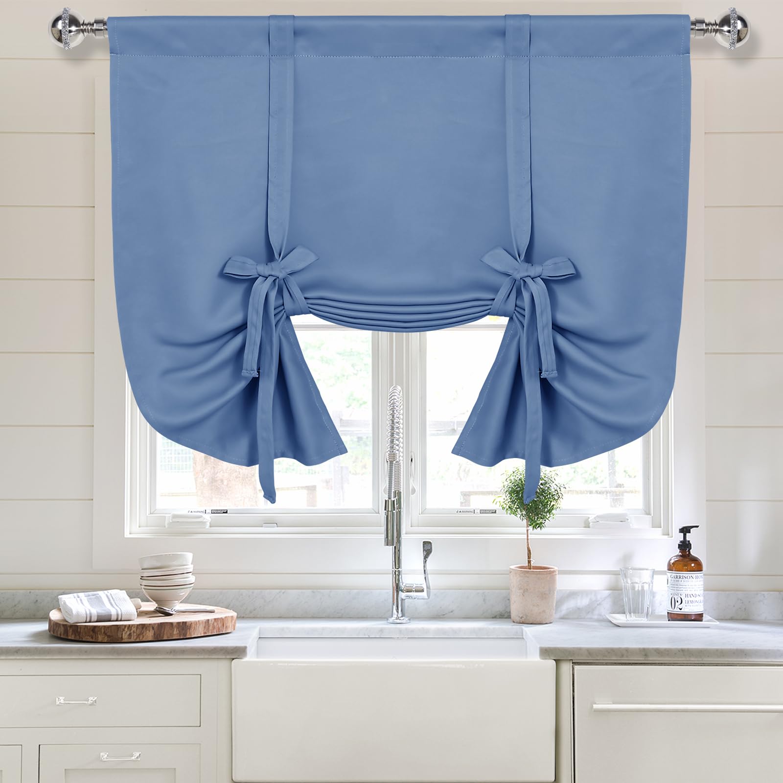 DWCN Tie Up Blackout Curtains for Kitchen