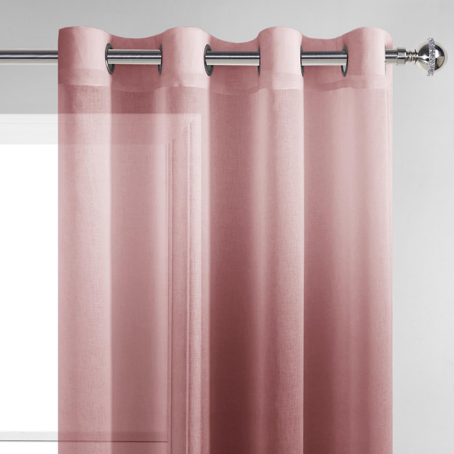DWCN Faux Linen Ombre Sheer Curtains - DWCN Official