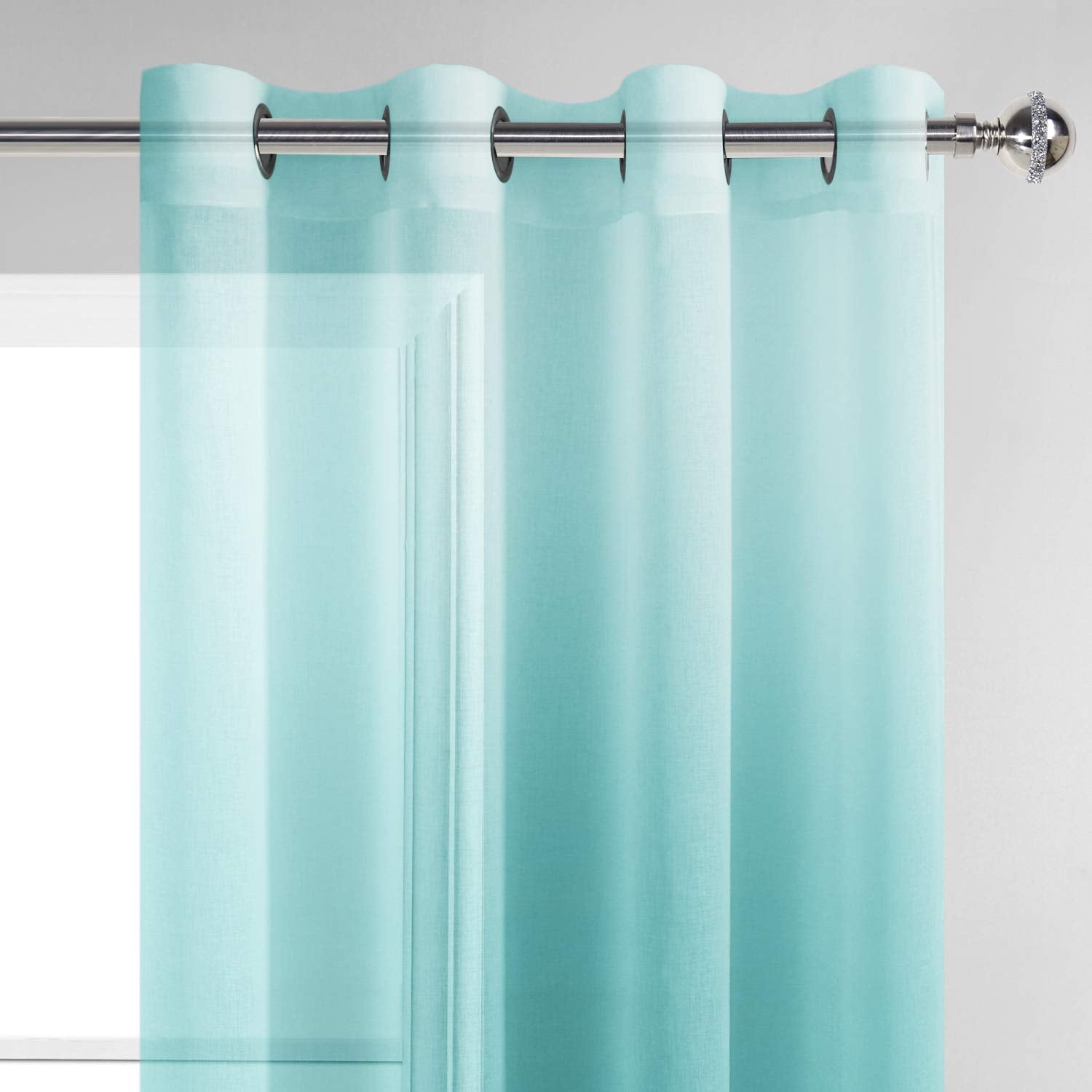 DWCN Faux Linen Ombre Sheer Curtains - DWCN Official