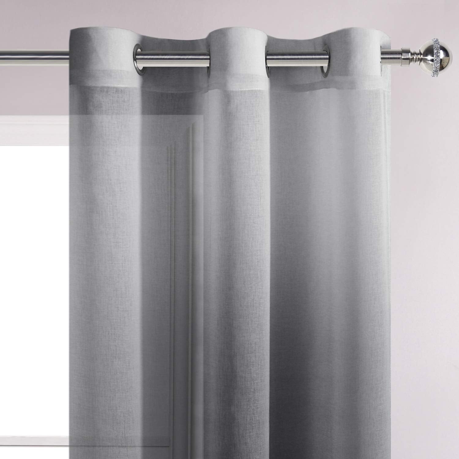 DWCN Faux Linen Ombre Sheer Curtains - DWCN Official