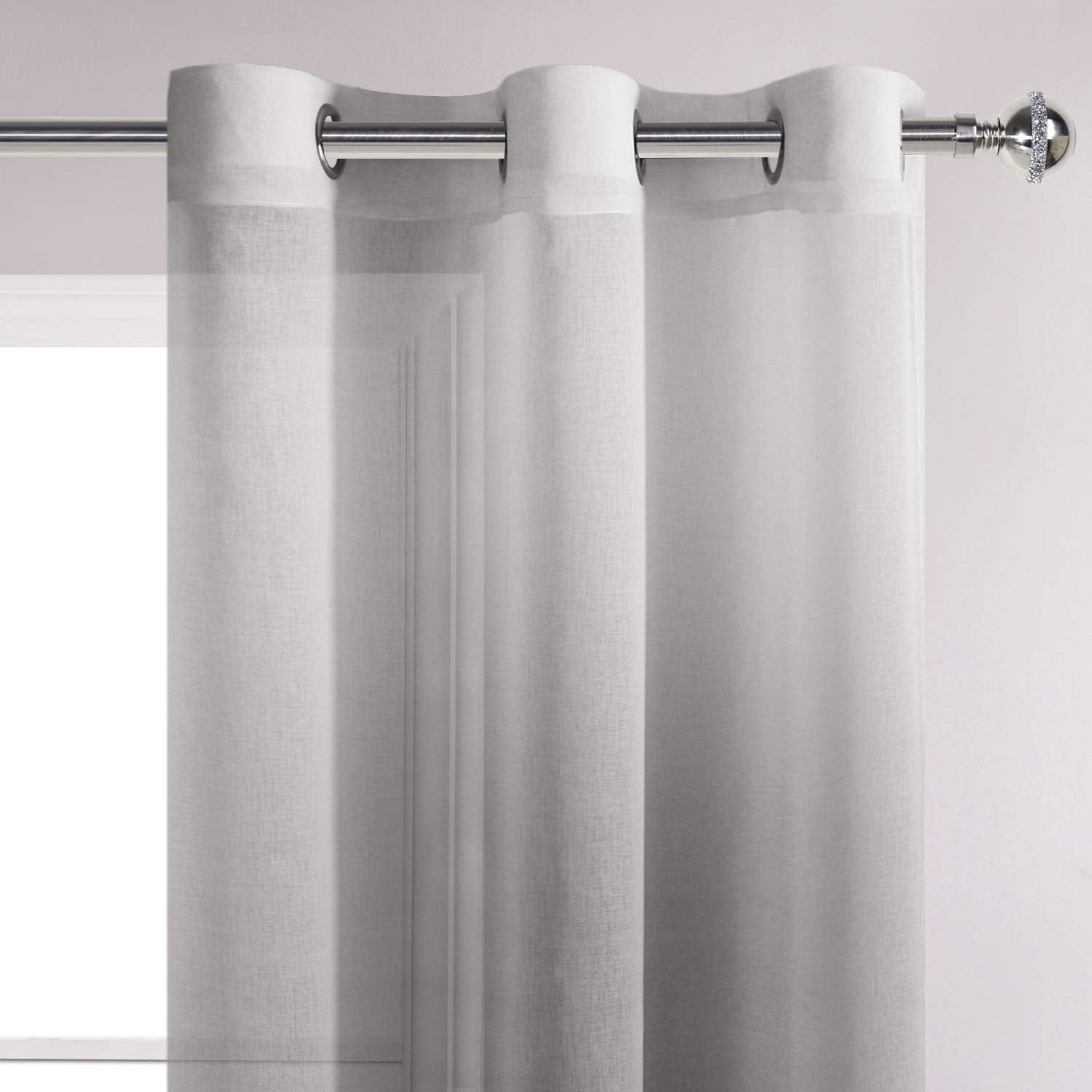 DWCN Faux Linen Ombre Sheer Curtains - DWCN Official