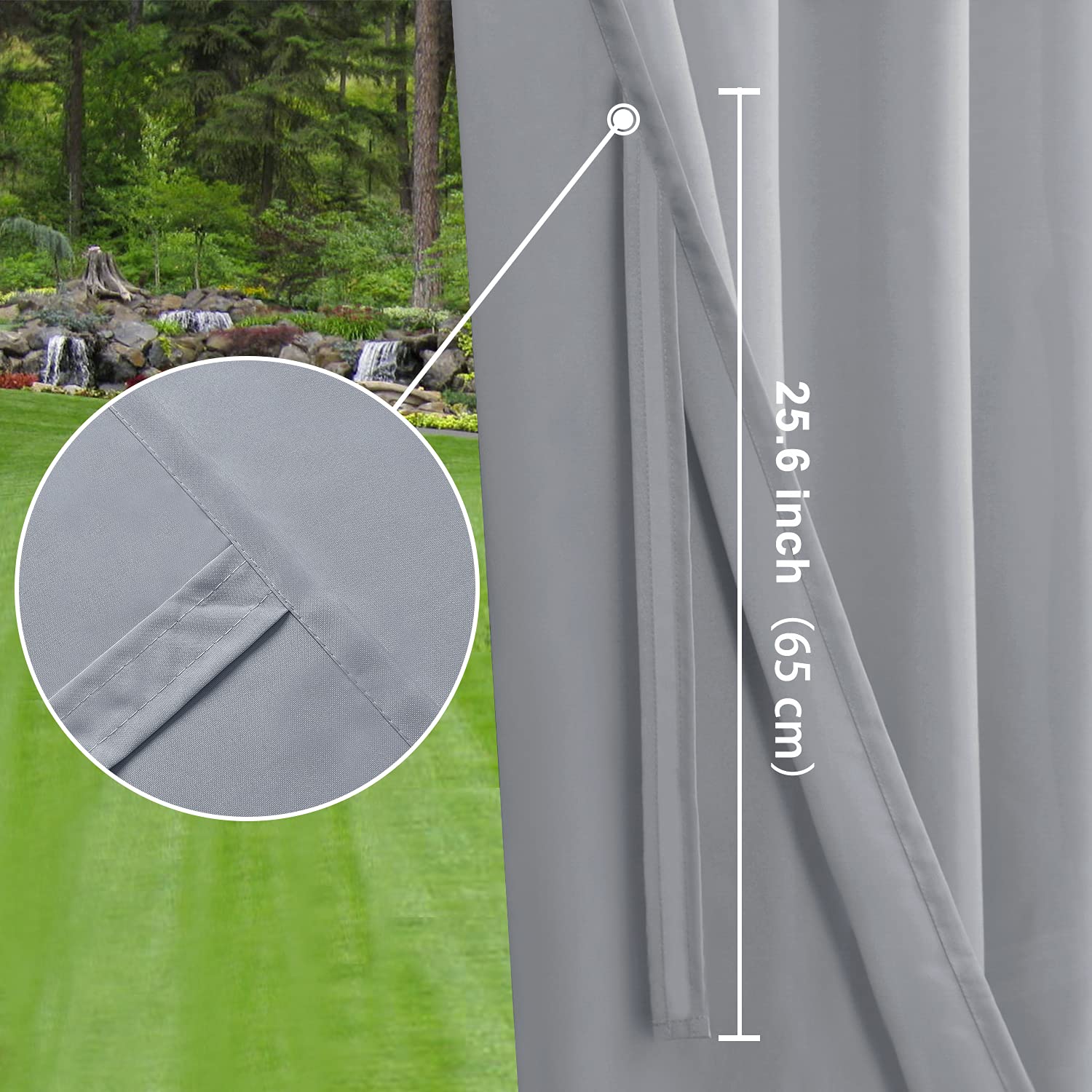 DWCN Outdoor Curtains, Set of 2 Curtain Panels