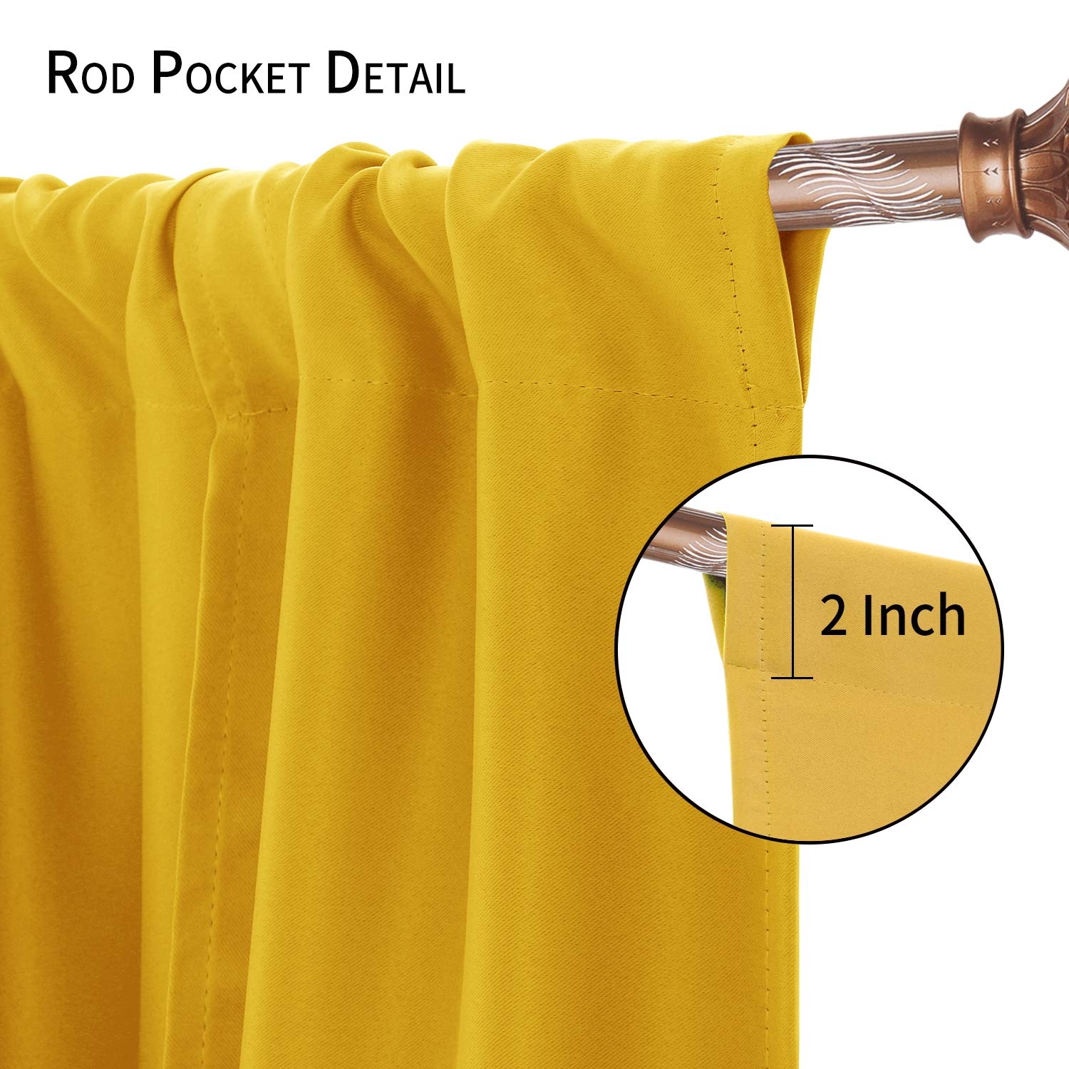 DWCN Tie Up Blackout Curtains for Kitchen