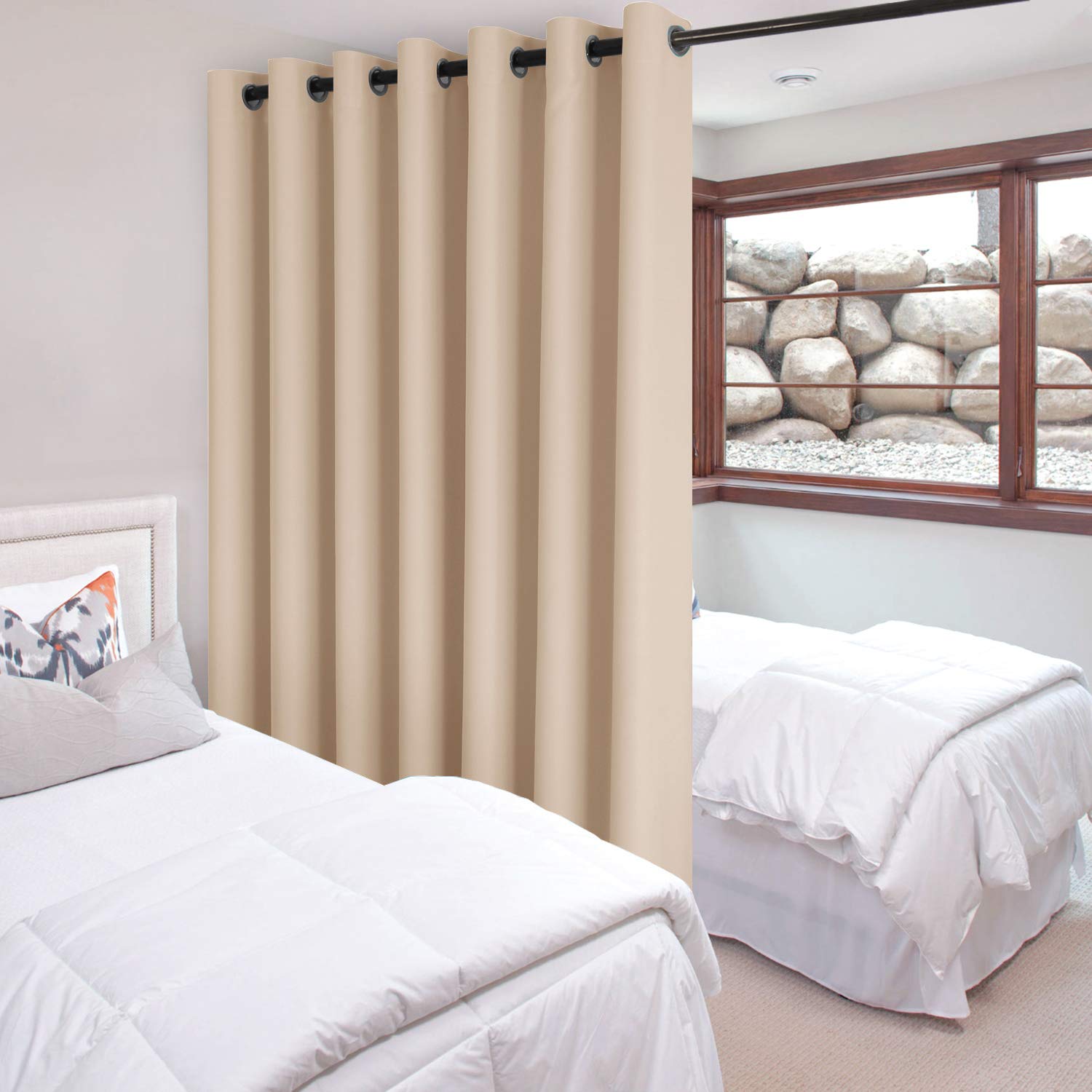 Room Divider Blackout Curtain, 1 Grommet Curtain Panel