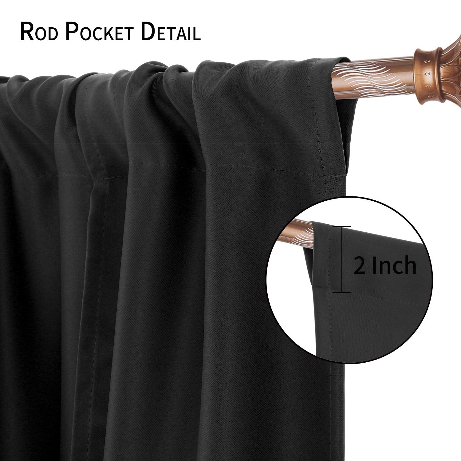 DWCN Tie Up Blackout Curtains for Kitchen