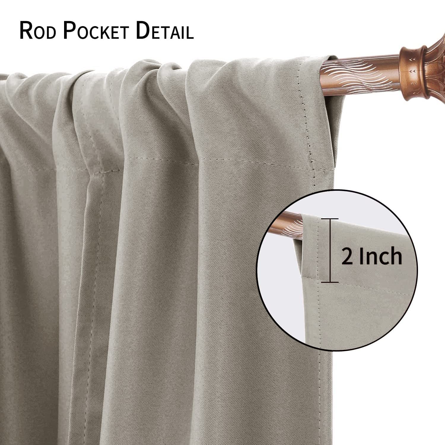 DWCN Tie Up Blackout Curtains for Kitchen