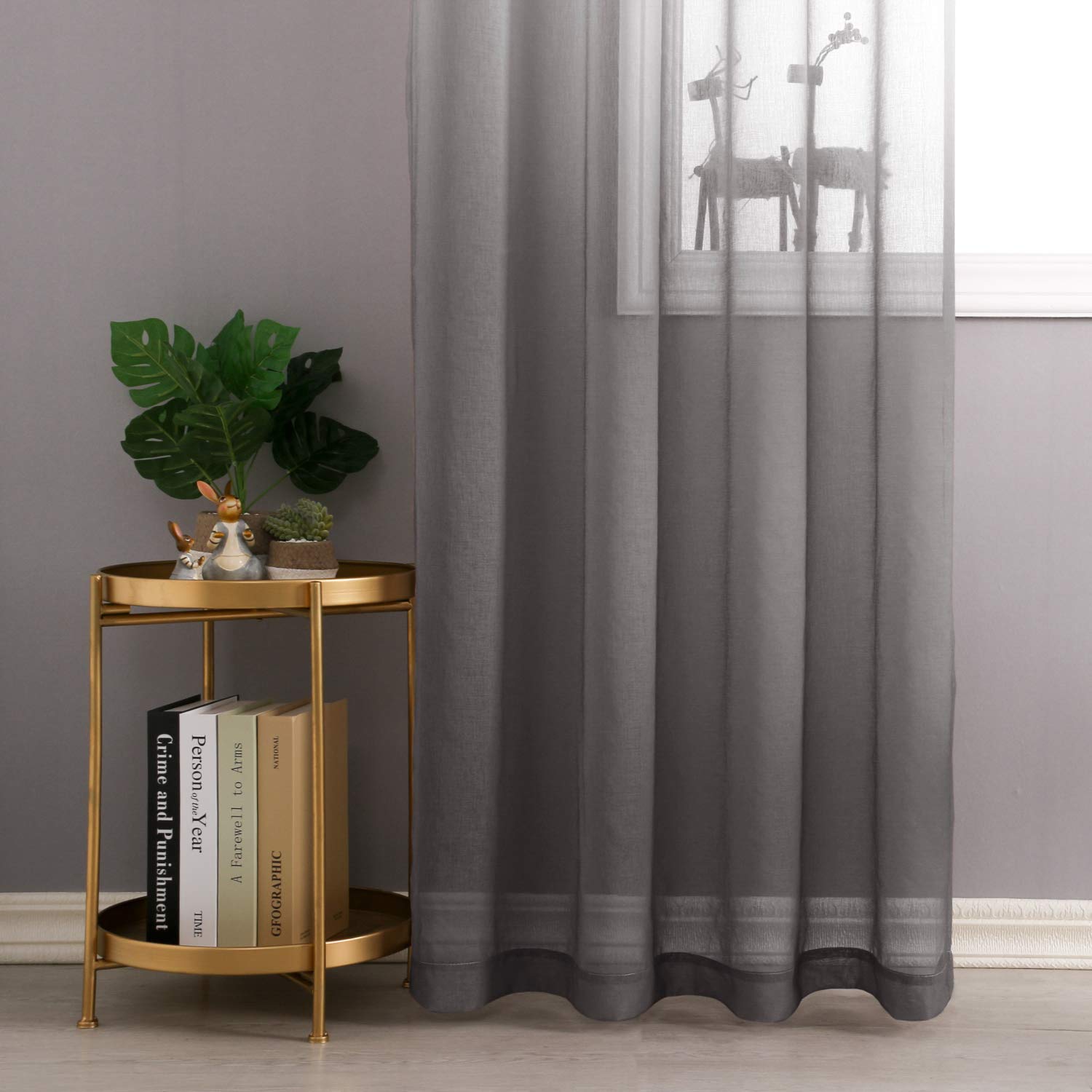DWCN Faux Linen Ombre Sheer Curtains - DWCN Official