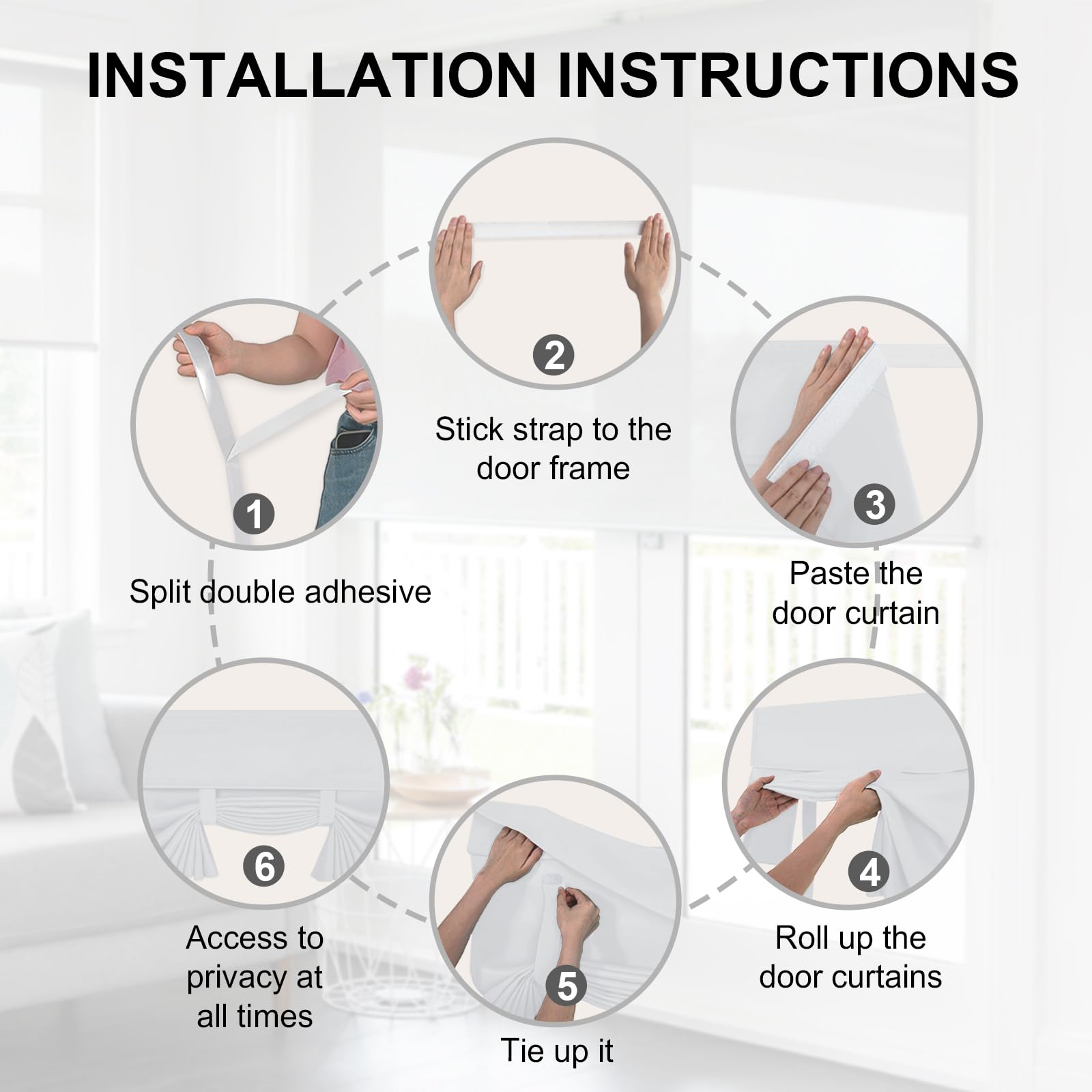 DWCN French Door Curtains, Set of 1 Panel