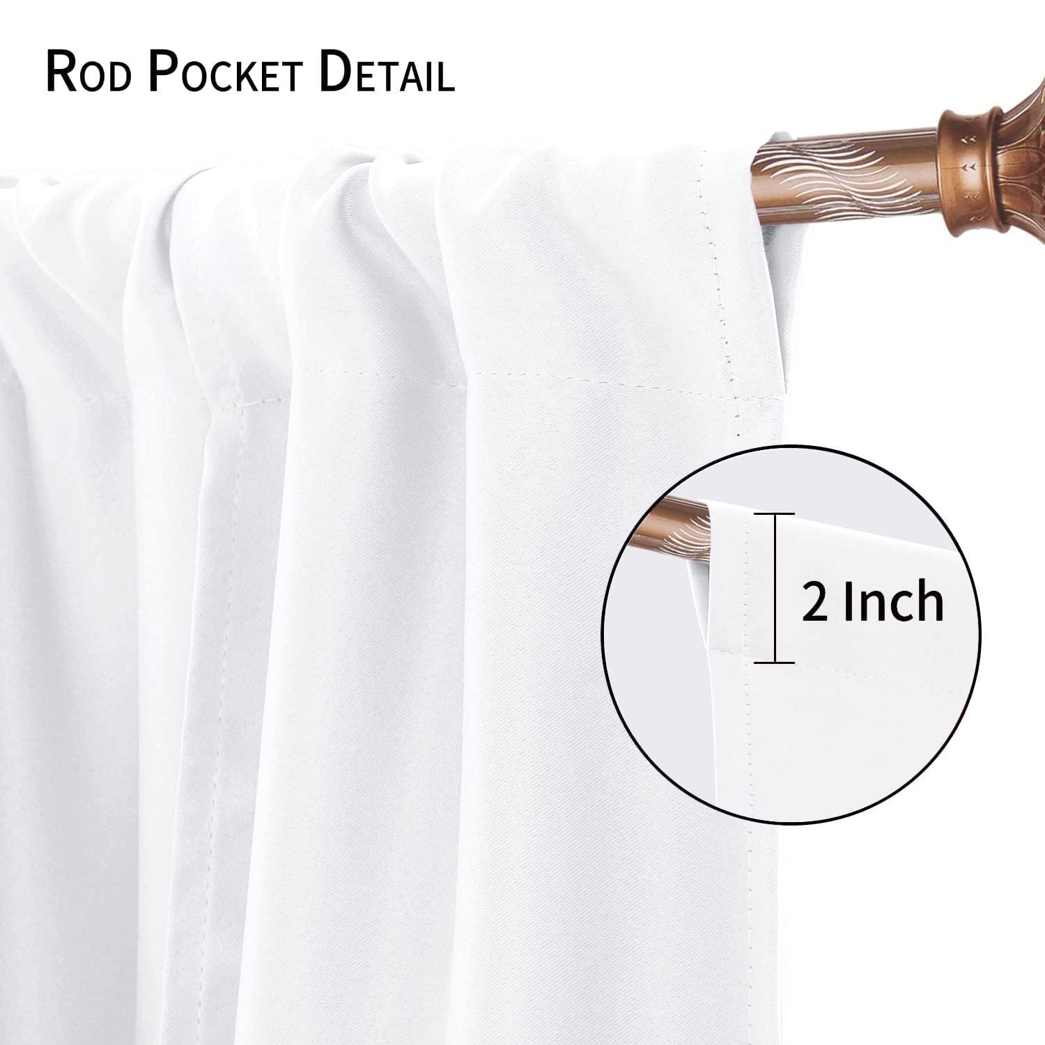 DWCN Tie Up Blackout Curtains for Kitchen