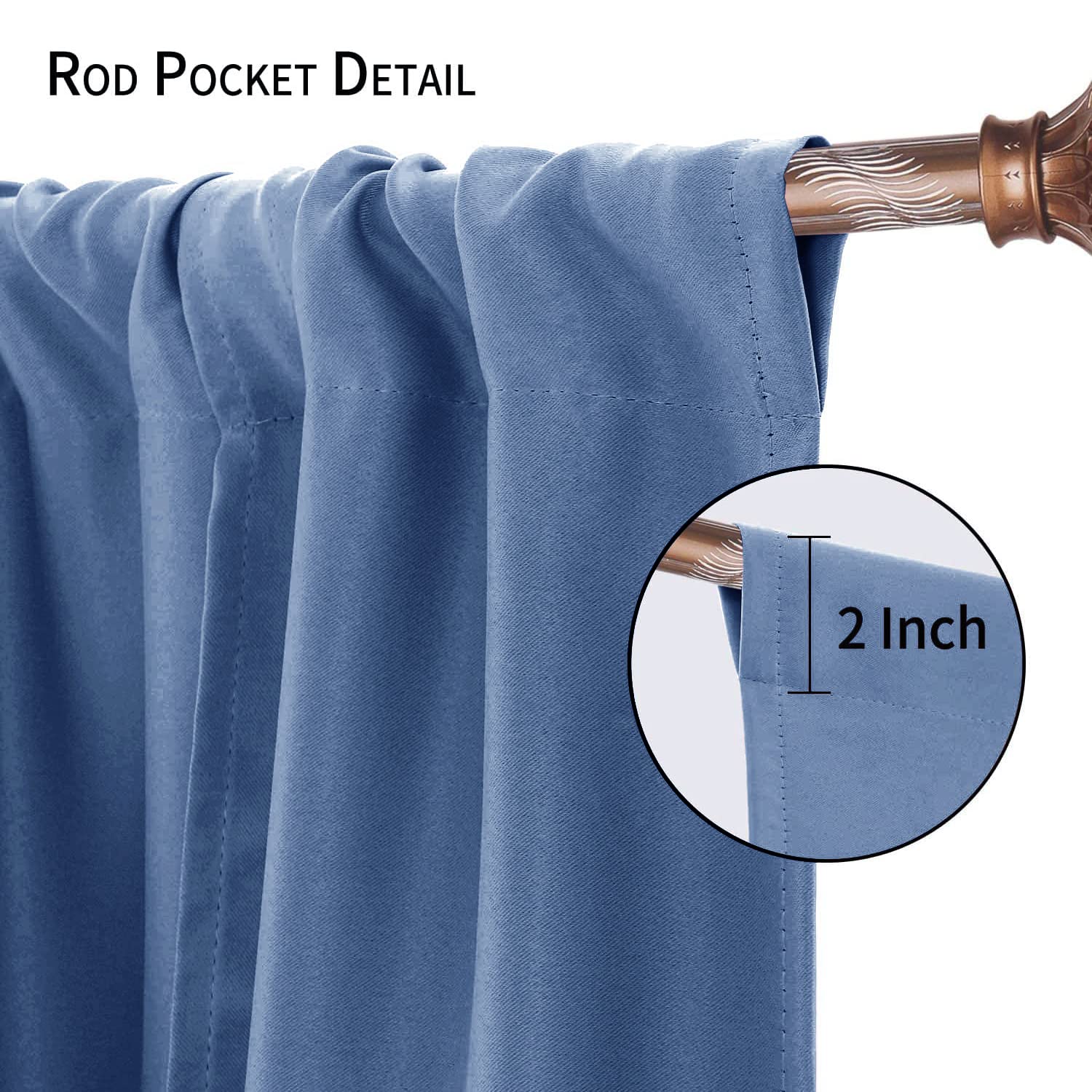 DWCN Tie Up Blackout Curtains for Kitchen