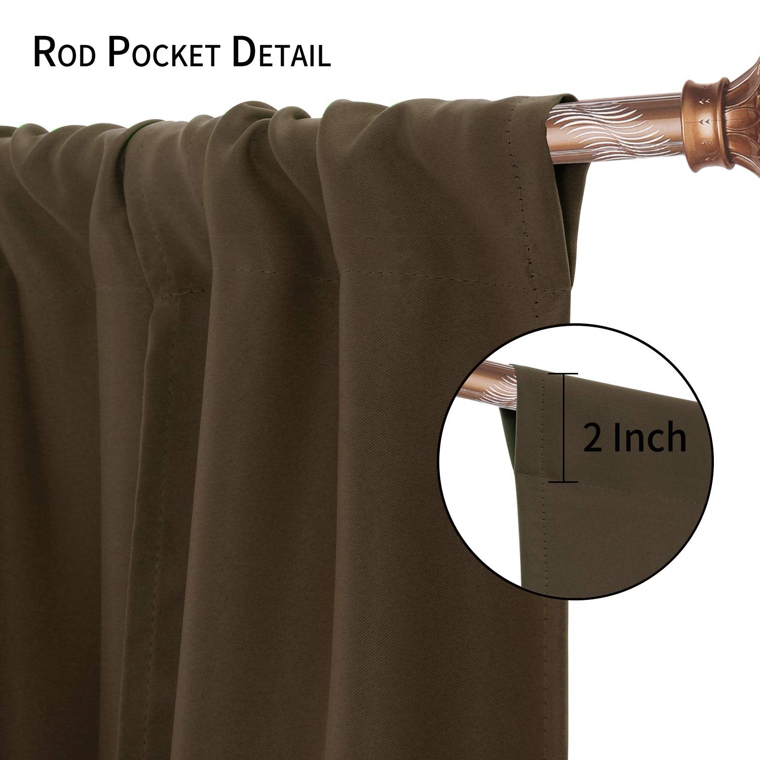 DWCN Tie Up Blackout Curtains for Kitchen