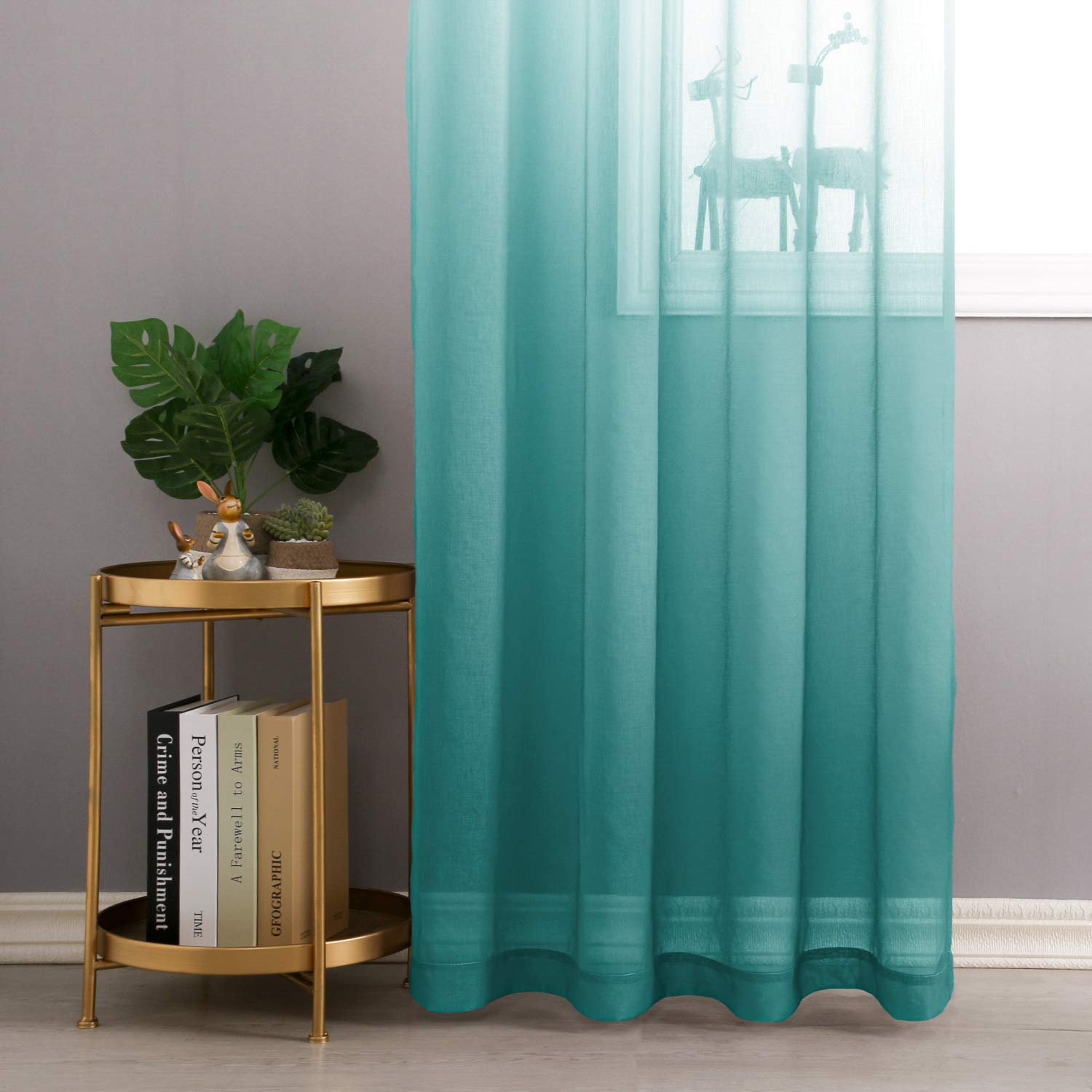 DWCN Faux Linen Ombre Sheer Curtains - DWCN Official