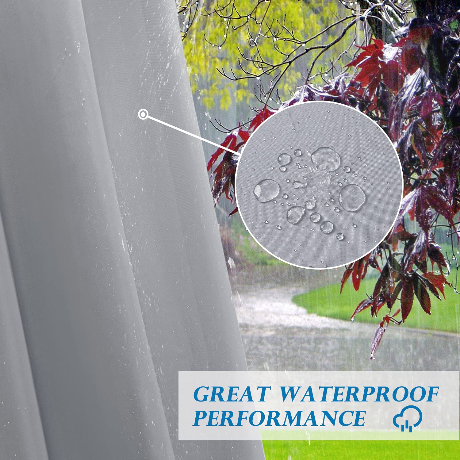 DWCN Outdoor Curtains, Set of 2 Curtain Panels