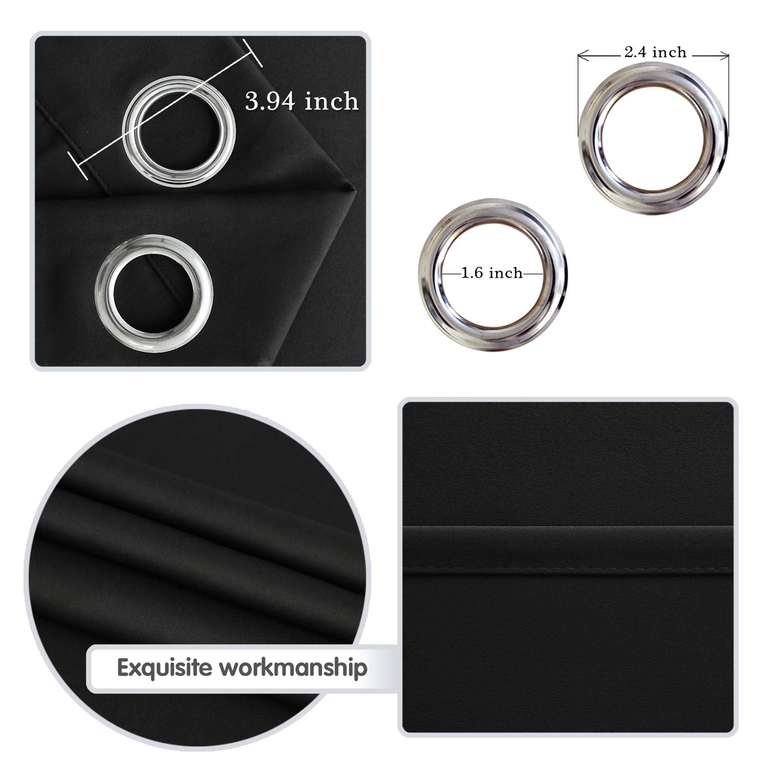 Room Divider Blackout Curtain, 1 Grommet Curtain Panel