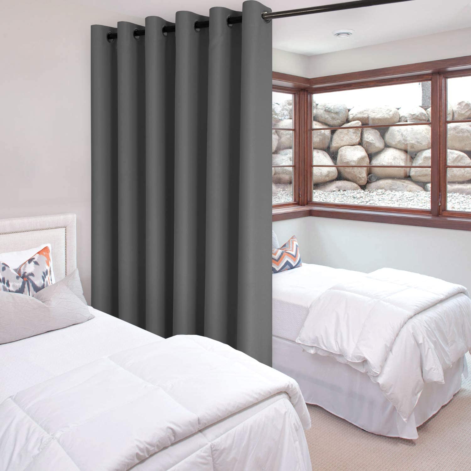 DWCN Room Divider Blackout Curtain, 1 Grommet Curtain Panel