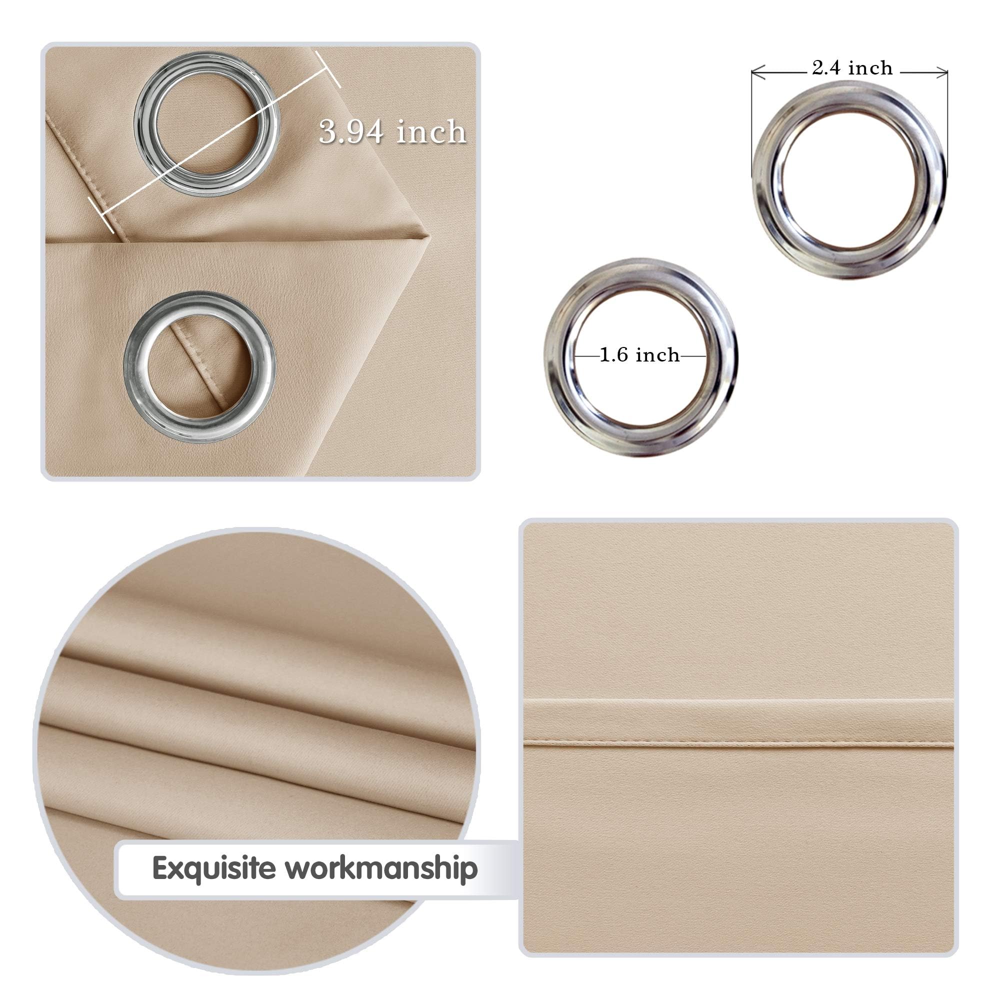 Room Divider Blackout Curtain, 1 Grommet Curtain Panel
